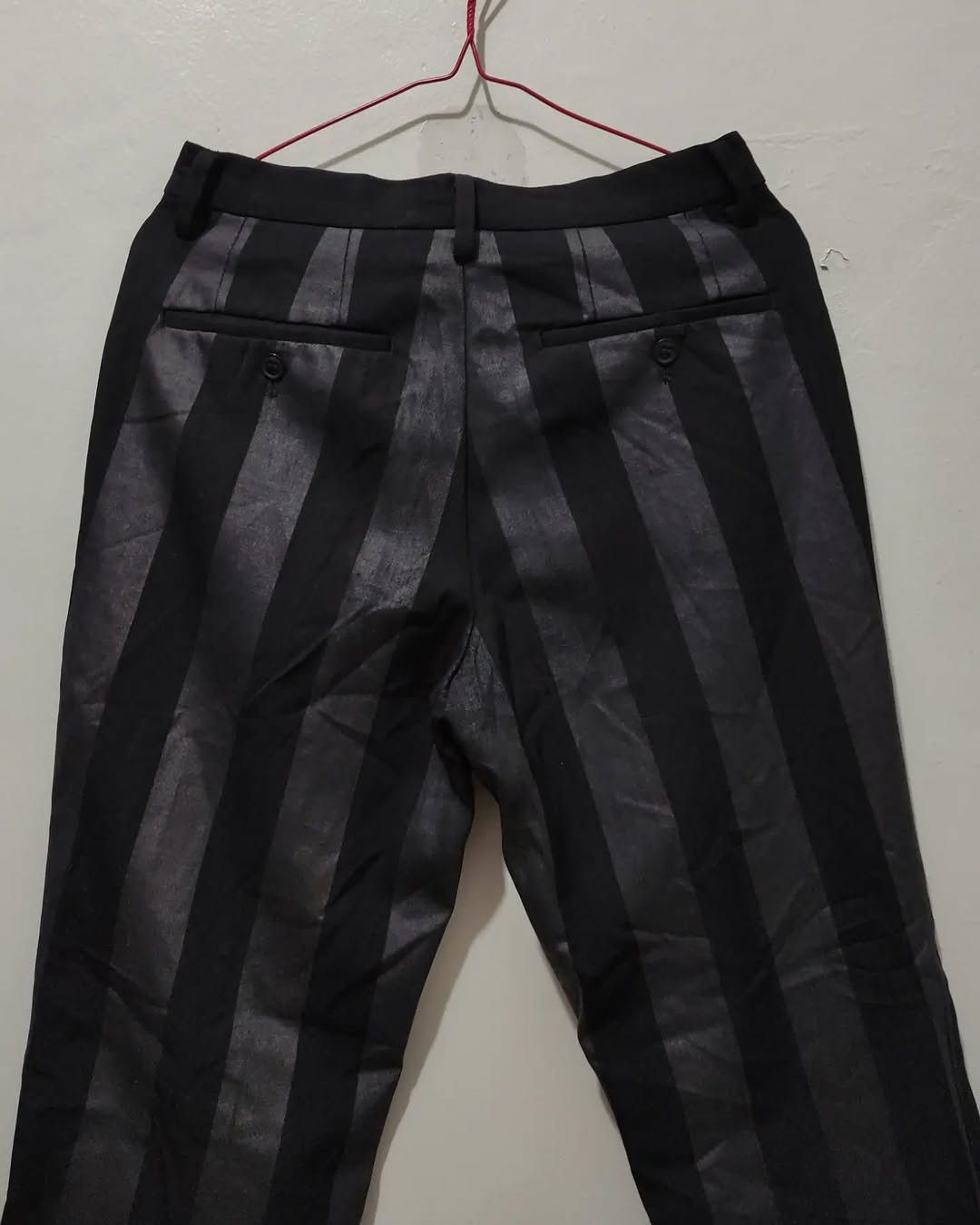 Japanese Brand Japanese Comme Ça Du mode Vkei Black Striped Slack Pants Size US 30 / EU 46 - 10 Thumbnail