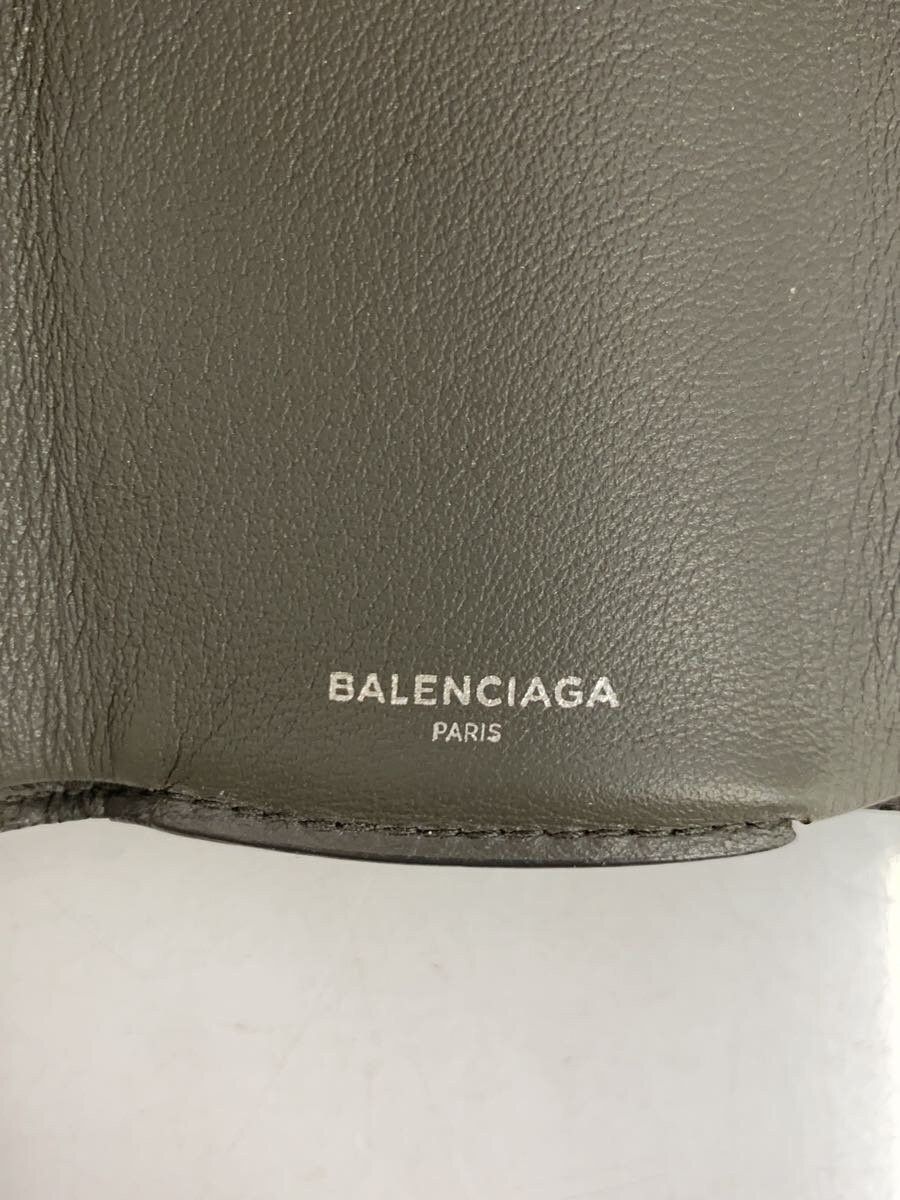 Balenciaga Balenciaga Leather Tri-Fold Wallet Grey Size ONE SIZE - 3 Thumbnail