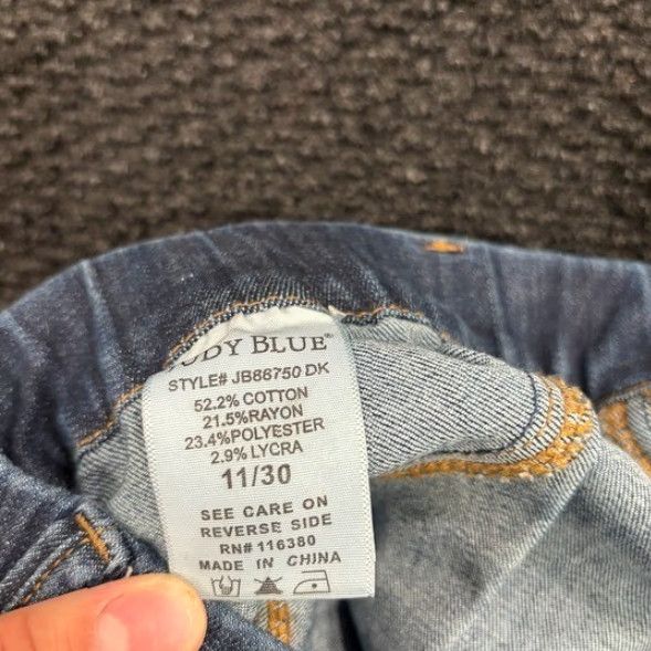 Vintage Judy Blue Jeans Women Dark Wash Blue Denim Slim Fit Size 30/11-30 Skinny Levis - Los Angeles Blue Jeans Womens Size 30 Size 30" / US 8 / IT 44 - 5 Thumbnail