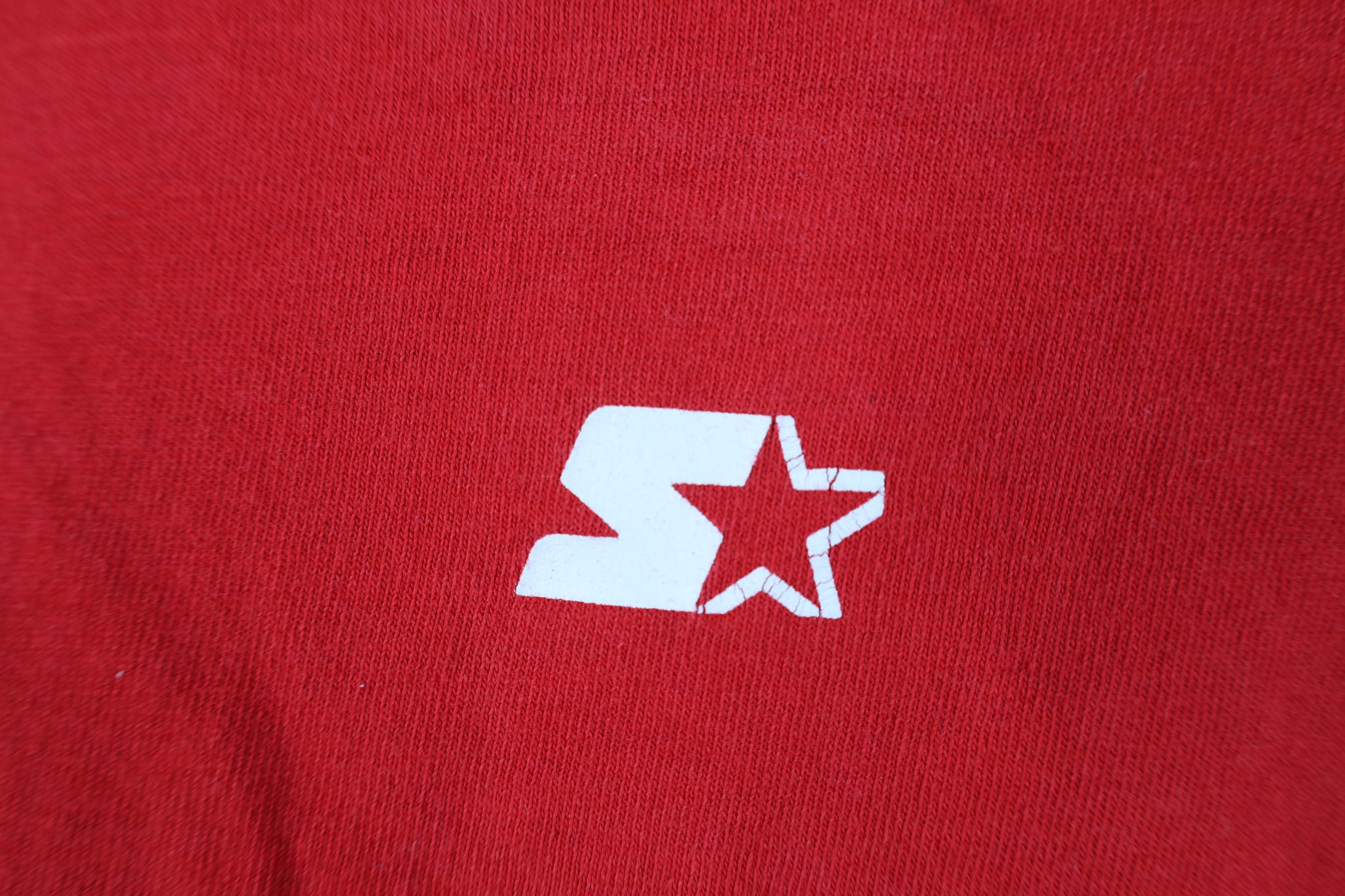 Starter Vintage 90s Starter Ohio State University T-Shirt Red Cotton Size US XL / EU 56 / 4 - 12 Thumbnail