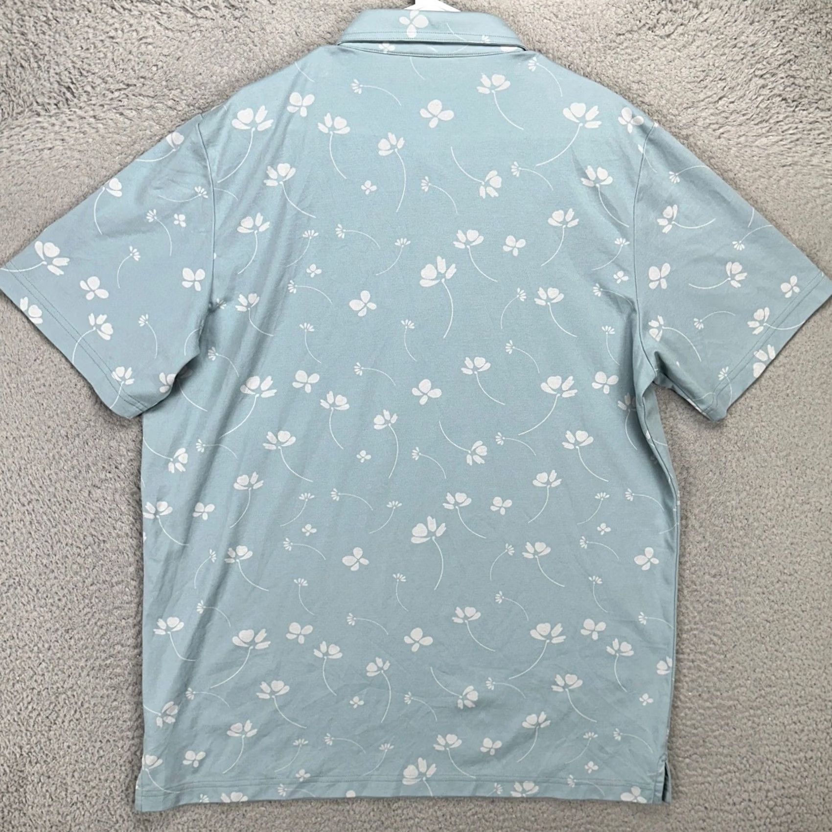 TravisMathew VINTAGE? No. Travis Mathew Polo Shirt Mens 2XL Blue Floral Short Sleeve Rugby Cotton Size US XXL / EU 58 / 5 - 3 Thumbnail