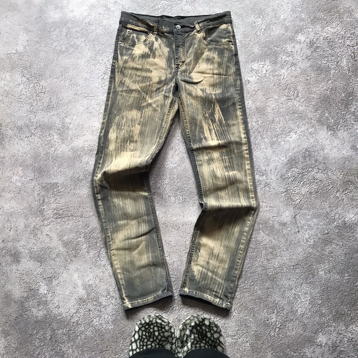 Vintage Vintage Y2K Baggy Distressed Flared Jeans Grunge Skate 31 Size US 31 - 2 Thumbnail