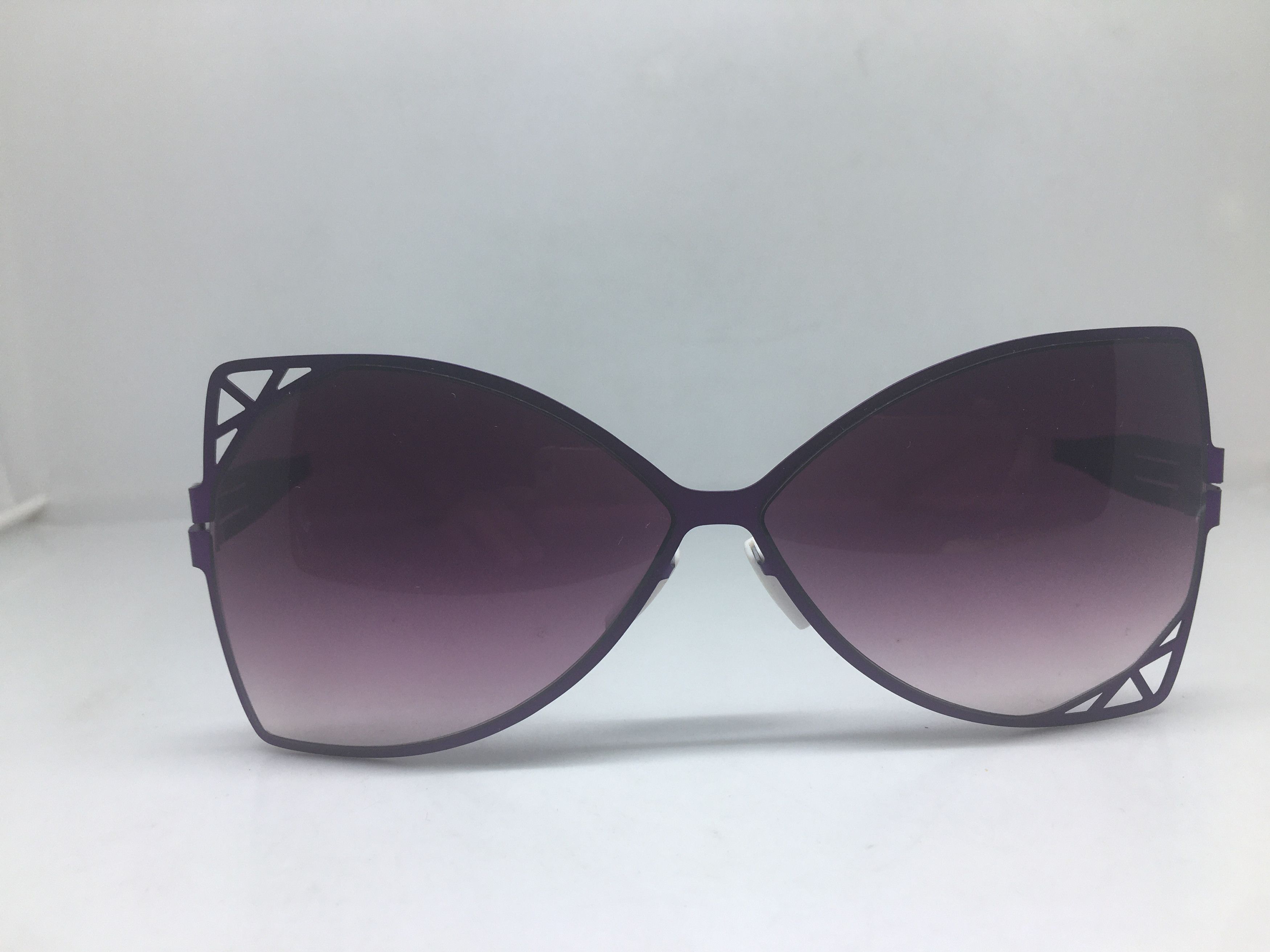 Other Purple Alloy AsymmetricCat Eye Sunglasses Frame Size ONE SIZE - 2 Thumbnail