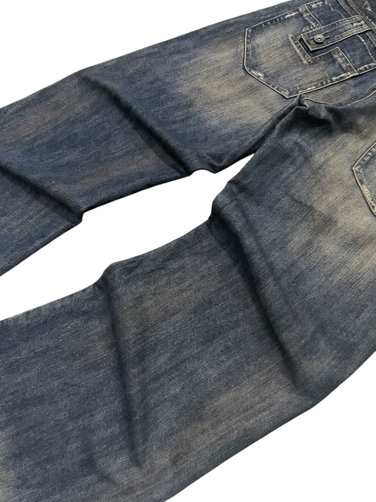 Hysteric Glamour × Japanese Brand × Valentino Rudolph Valentino Japan Mud Wash Baggy Loose Jeans Size US 32 / EU 48 - 13 Thumbnail