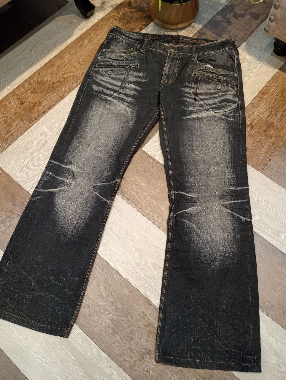 Nicole Club NICOLE CLUB JAPAN DISTRESSED FLARED DENIM PANTS Size US 34 / EU 50 - 3 Thumbnail