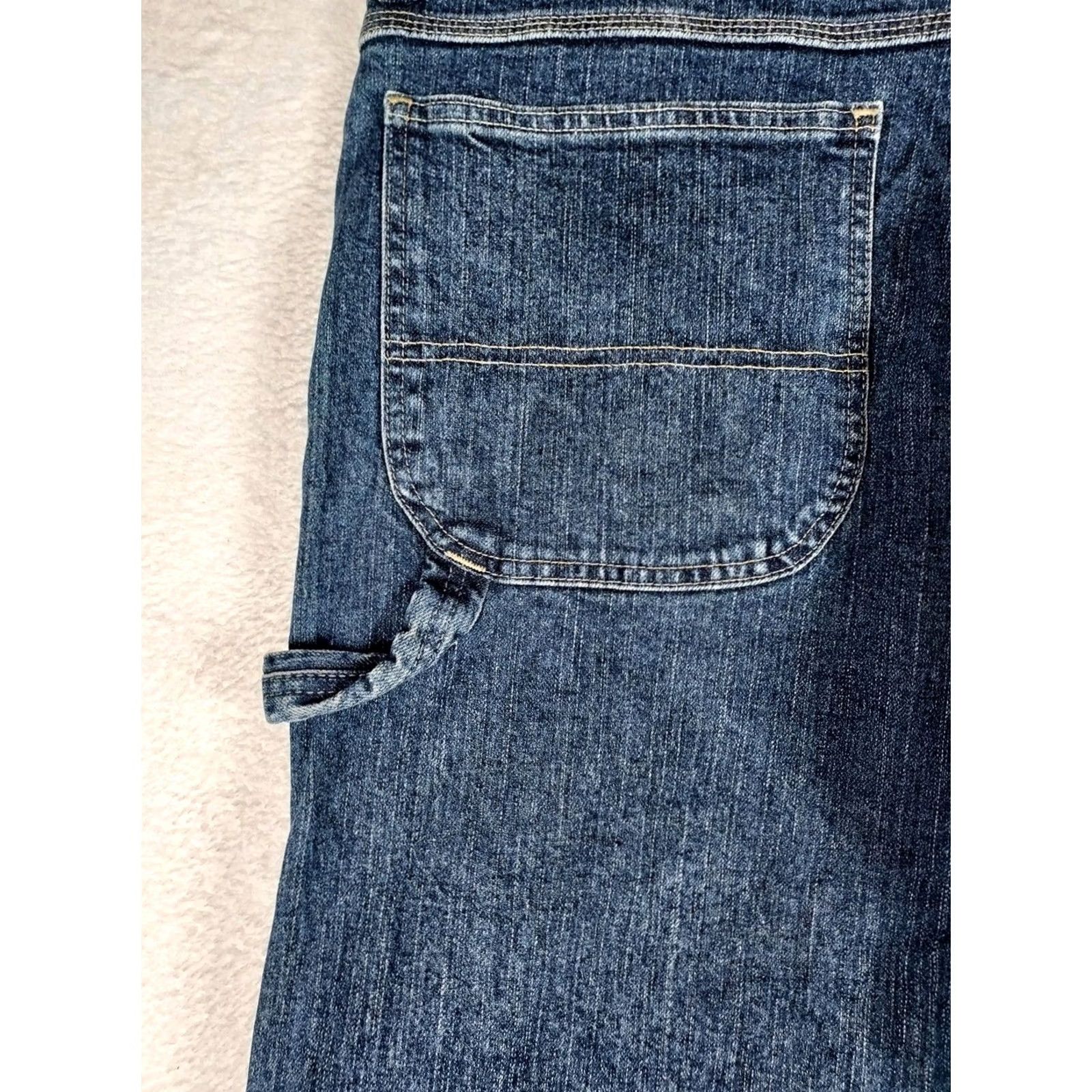 Dickies Dickies Men’s Stretch Carpenter Jeans 36×32 Blue Straight Leg Work Denim Jeans Size US 36 / EU 52 - 6 Thumbnail