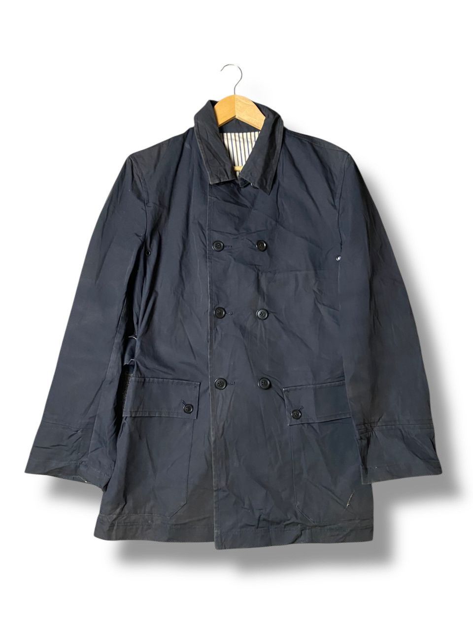 Japanese Brand × Takeo Kikuchi × Vintage Takeo Kikuchi Belted Double Breasted Coat (121) Size US XXS / EU 40 - 1 Thumbnail