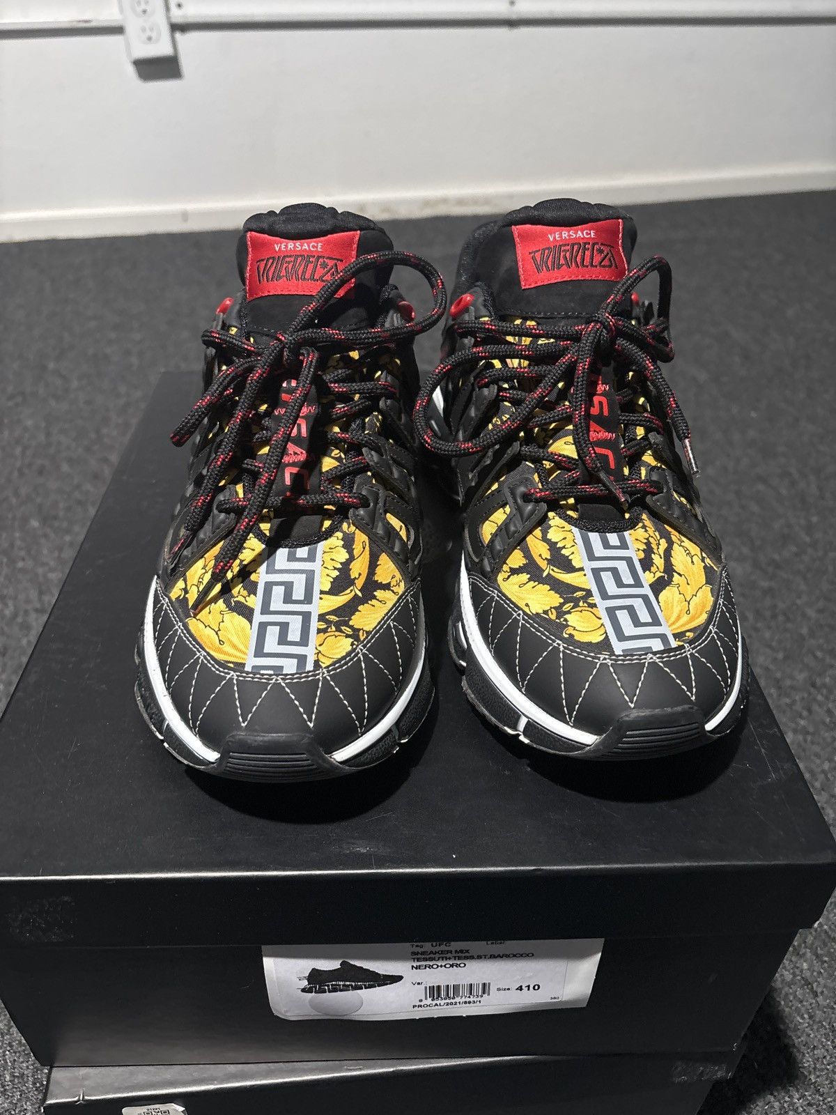 Versace Versace Trigreca Nero/Oro Barocco Black Size US 8 / EU 41 - 4 Thumbnail