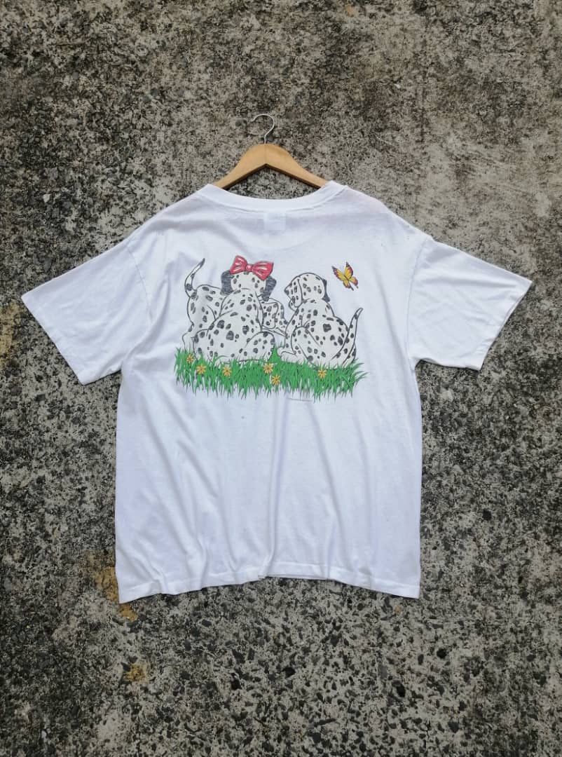 Hanes × Vintage Vintage 90s Hanes Dog Cartoon Graphic Tee Size US M / EU 48-50 / 2 - 2 Thumbnail