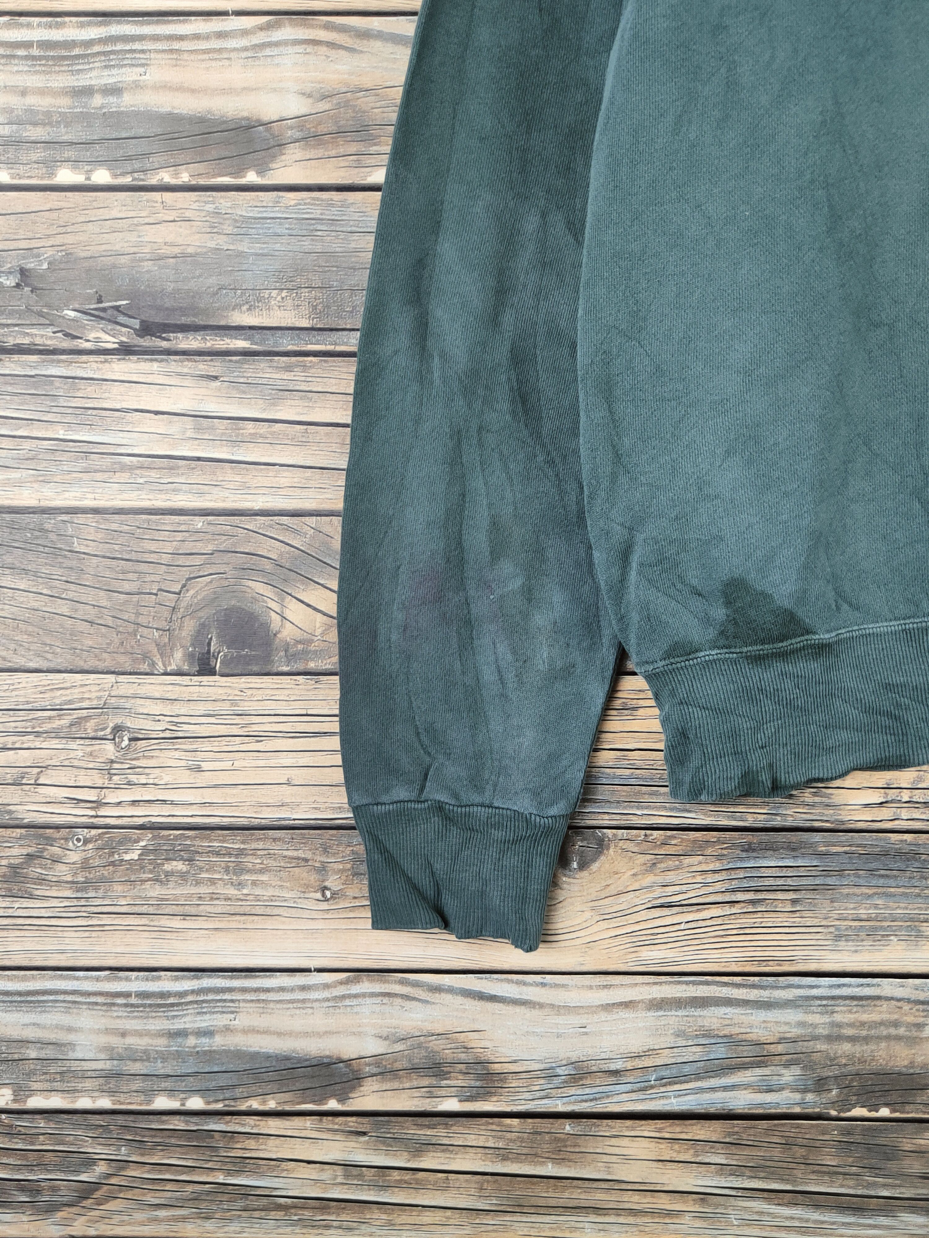 Japanese Brand Vintage Faded stuff 💥 Ungrid Dark Green Sweatshirts Size US L / EU 52-54 / 3 - 4 Thumbnail
