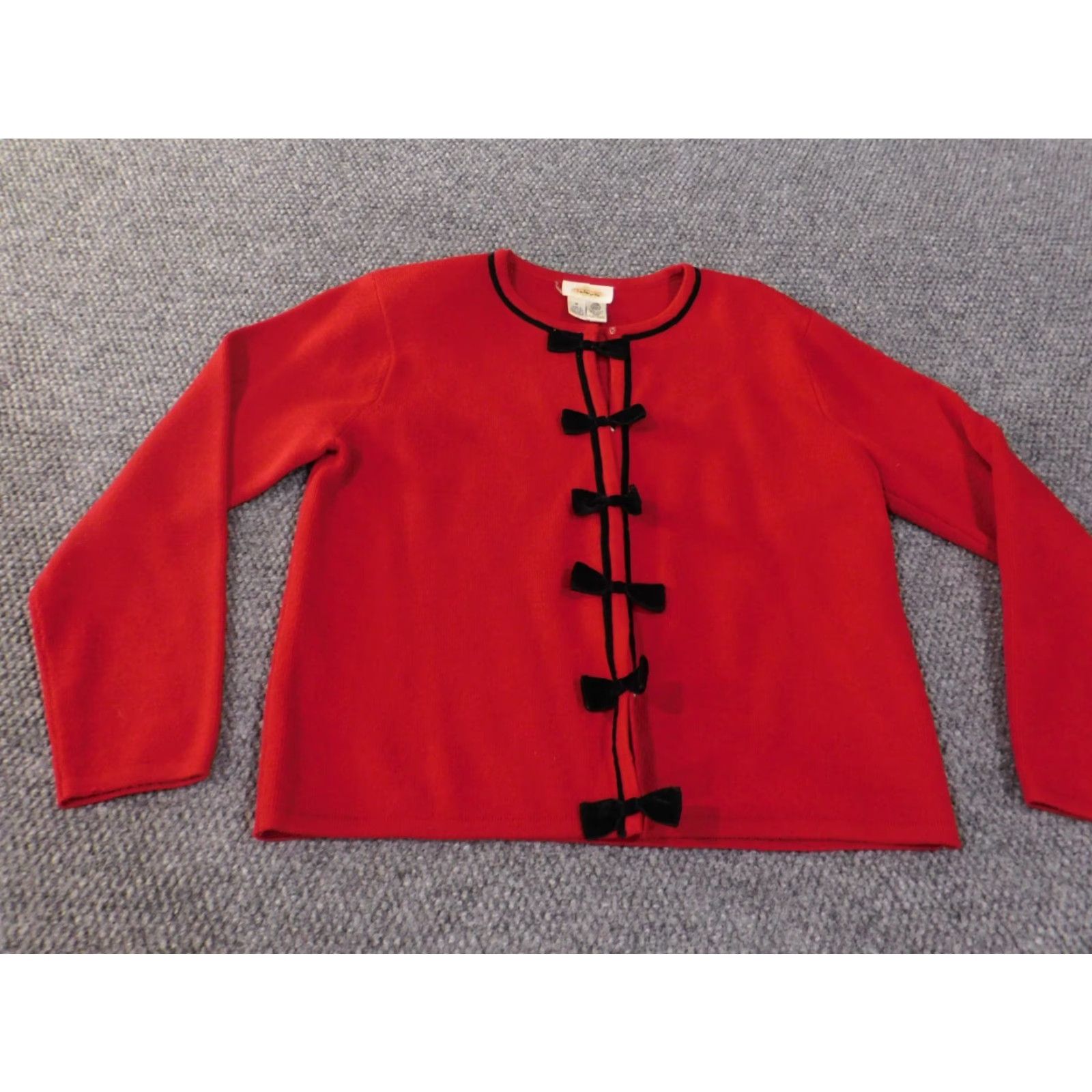 Talbots Talbots Sweater Medium red womens cardigan wool button knit business casual Size M / US 6-8 / IT 42-44 - 3 Thumbnail
