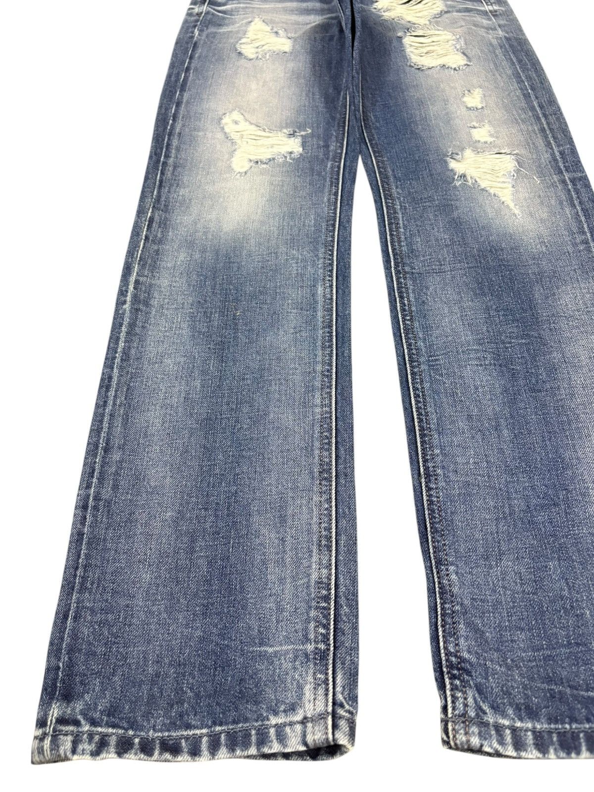 Diesel Vintage Diesel Kameron Blue Wash Distressed Jeans Size 26" / US 2 / IT 38 - 6 Thumbnail