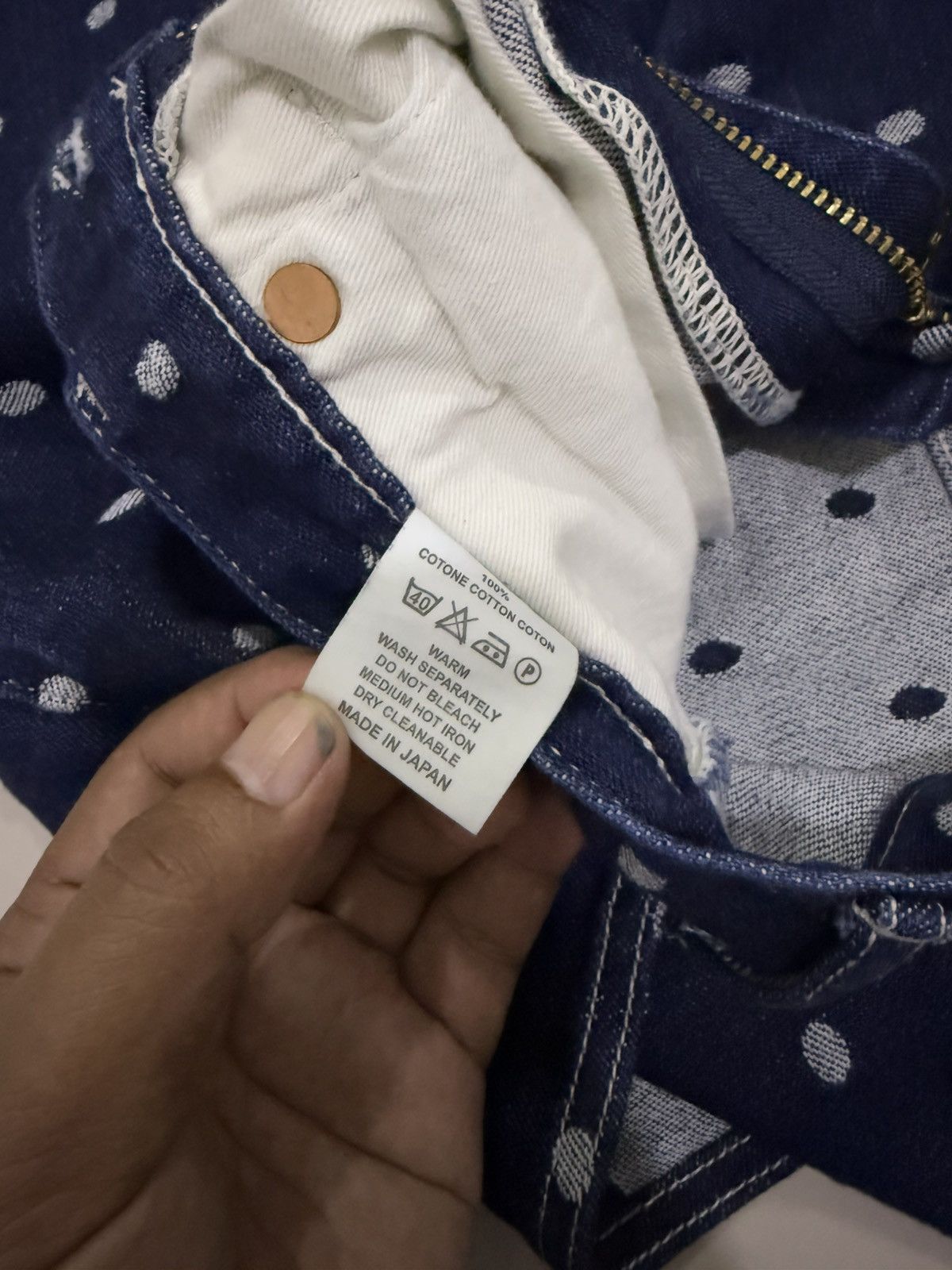 Japanese Brand × Kapital KAPITAL POLKA DOT DESIGN LONG RISE JAPAN CULTURE STYLE Size US 29 - 9 Thumbnail