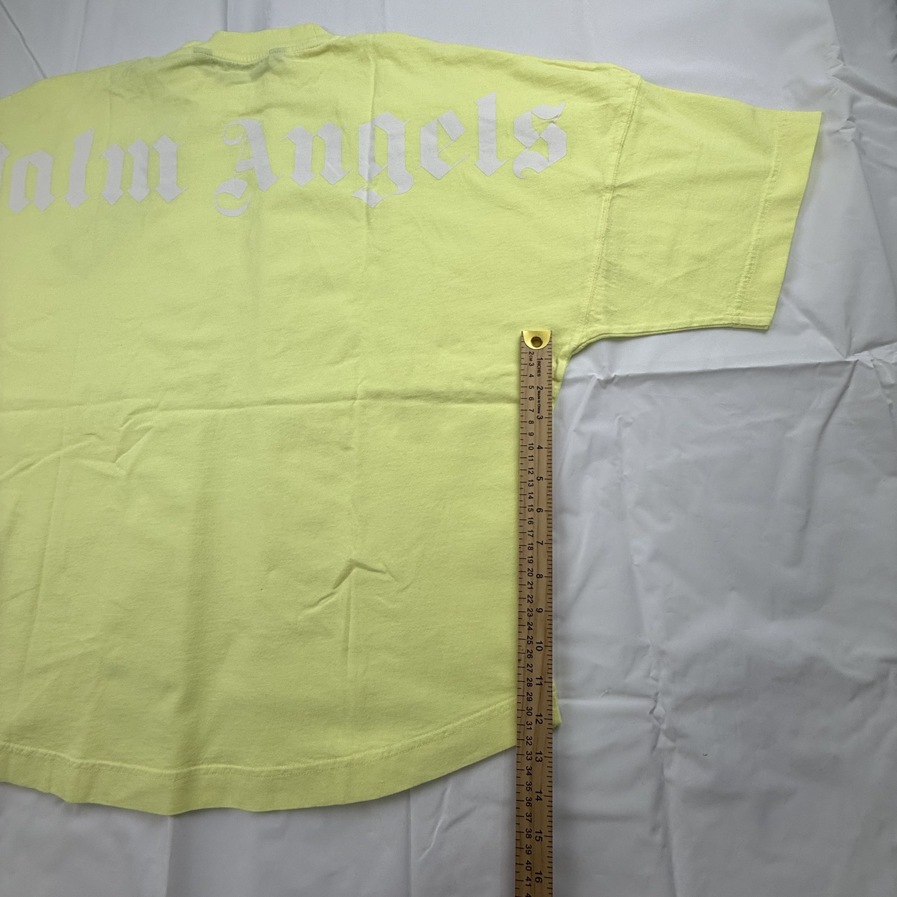 Palm Angels Palm Angels GD Classic Logo Over Tee in "Fluo Yellow" Size US S / EU 44-46 / 1 - 12 Thumbnail