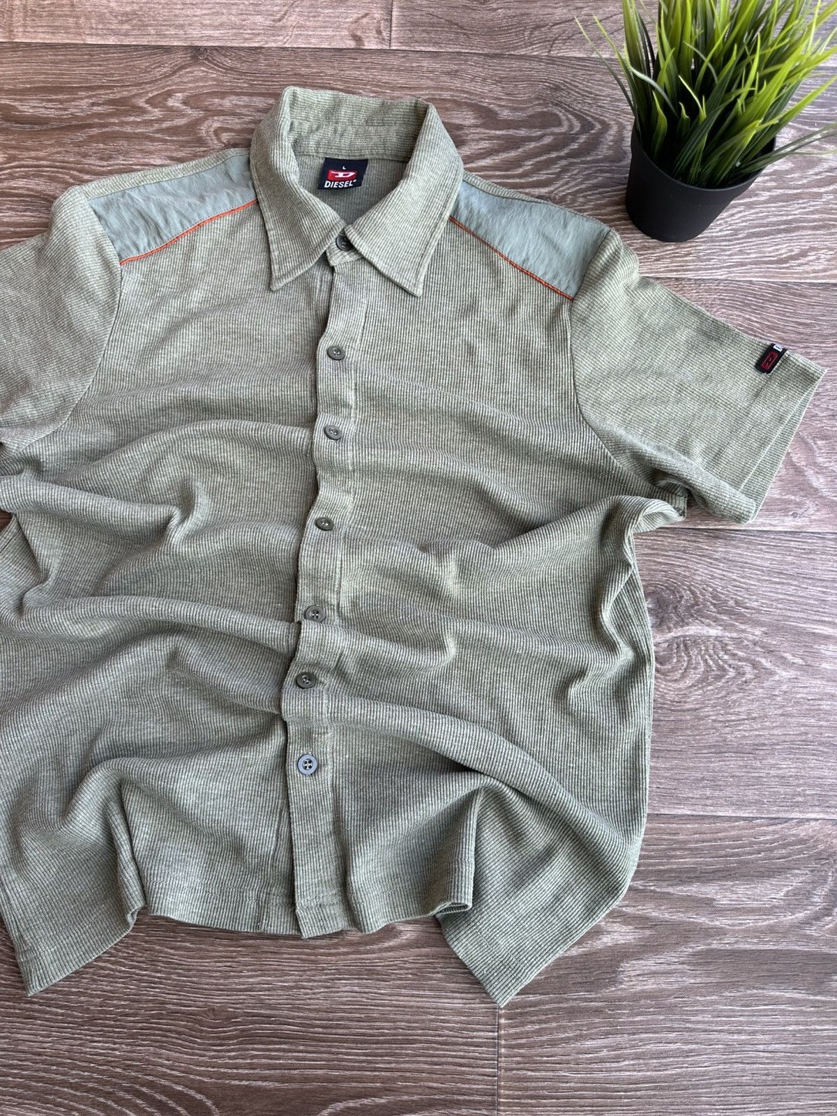 Diesel 🔥 Diesel Vintage Polo T Shirt Button Up Solid Rare Size US L / EU 52-54 / 3 - 1 Thumbnail