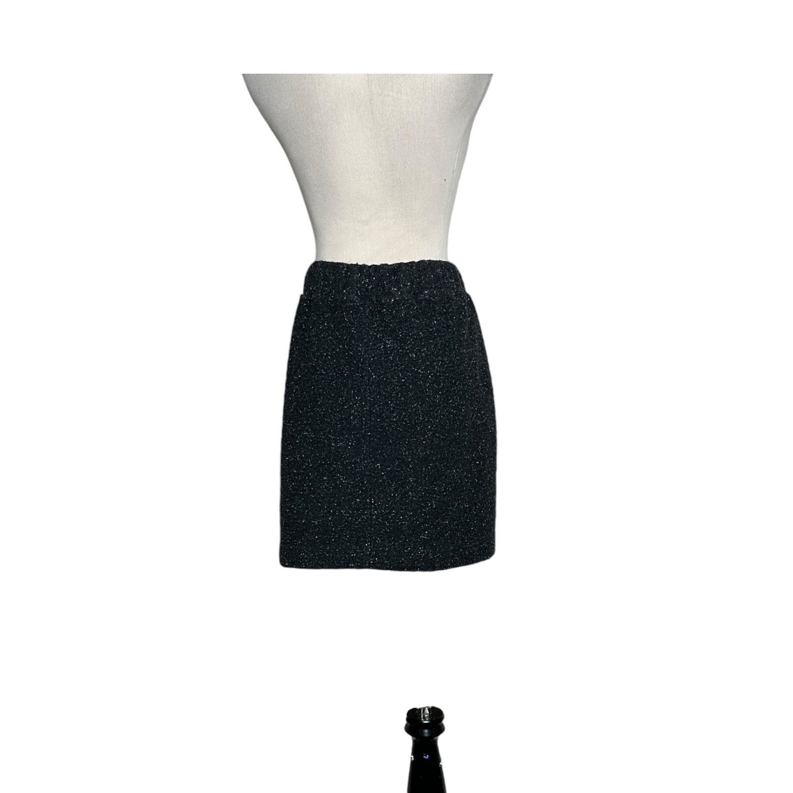 Loft Loft gray pull on front waist tie mini skirt size LP Size 22" - 8 Thumbnail