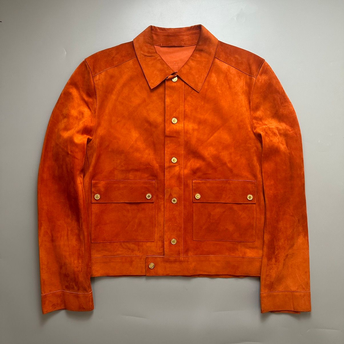 Pre-owned Gucci X Tom Ford Gucci By Tom Ford - Orange Suede Jacket - Sz. 50