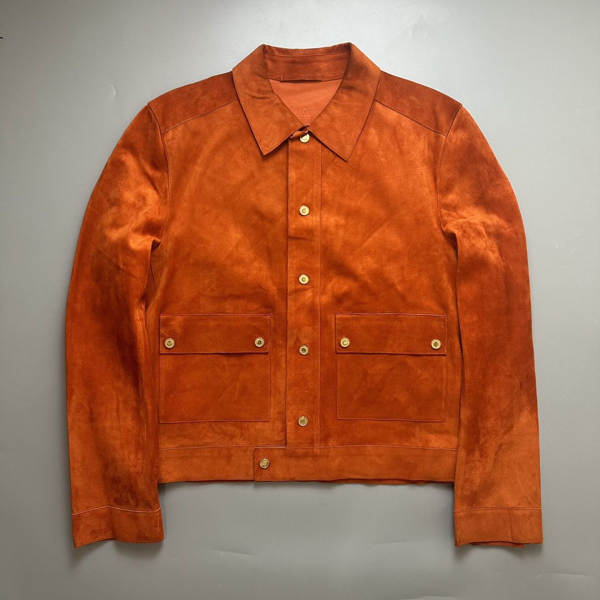 image of Gucci By Tom Ford - Orange Suede Jacket - Sz. 50, Men's (Size Medium)