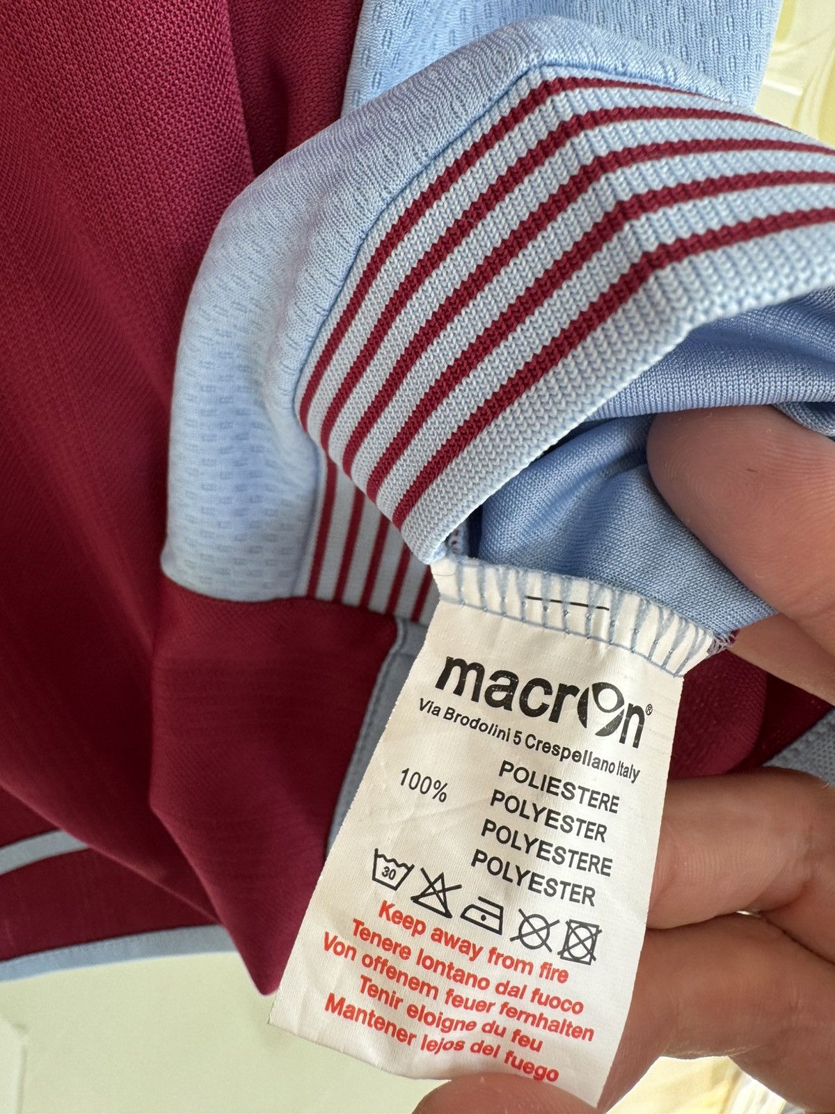 Macron Aston Villa 2013-2014 Home Soccer Jersey Football Kit Shirt Size US XL / EU 56 / 4 - 13 Thumbnail
