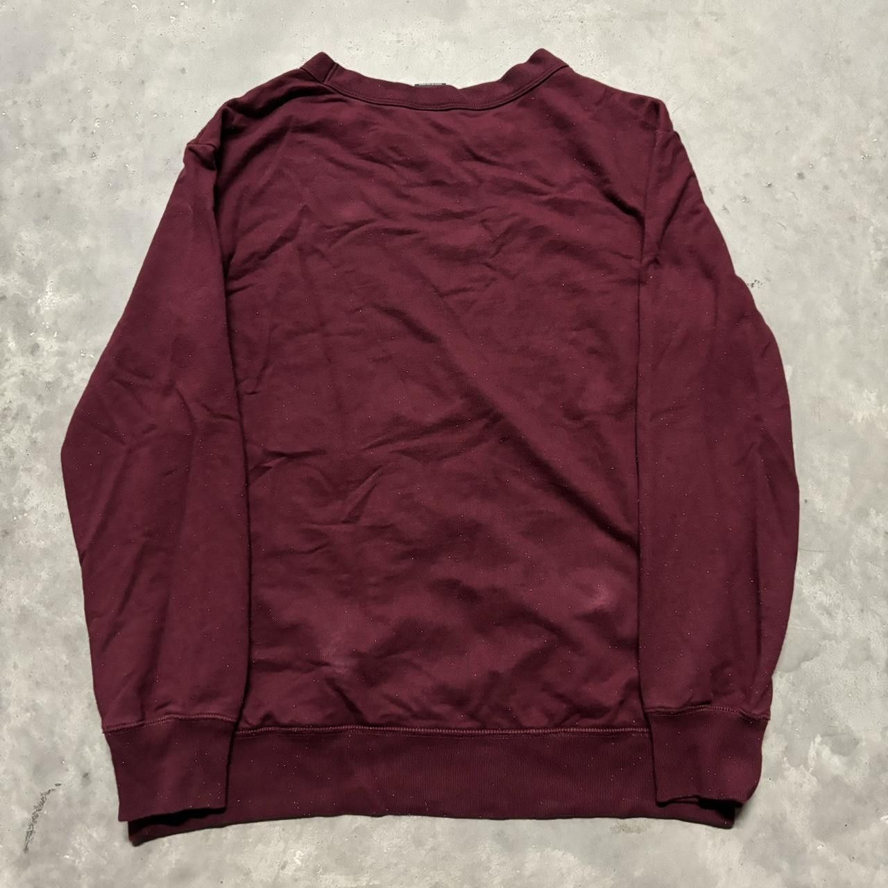 Gap × Vintage Crazy Vintage Y2K/2000s Maroon Gap Plaid Spellout Essential Longsleeve Sweatshirt! Size S / US 4 / IT 40 - 5 Thumbnail