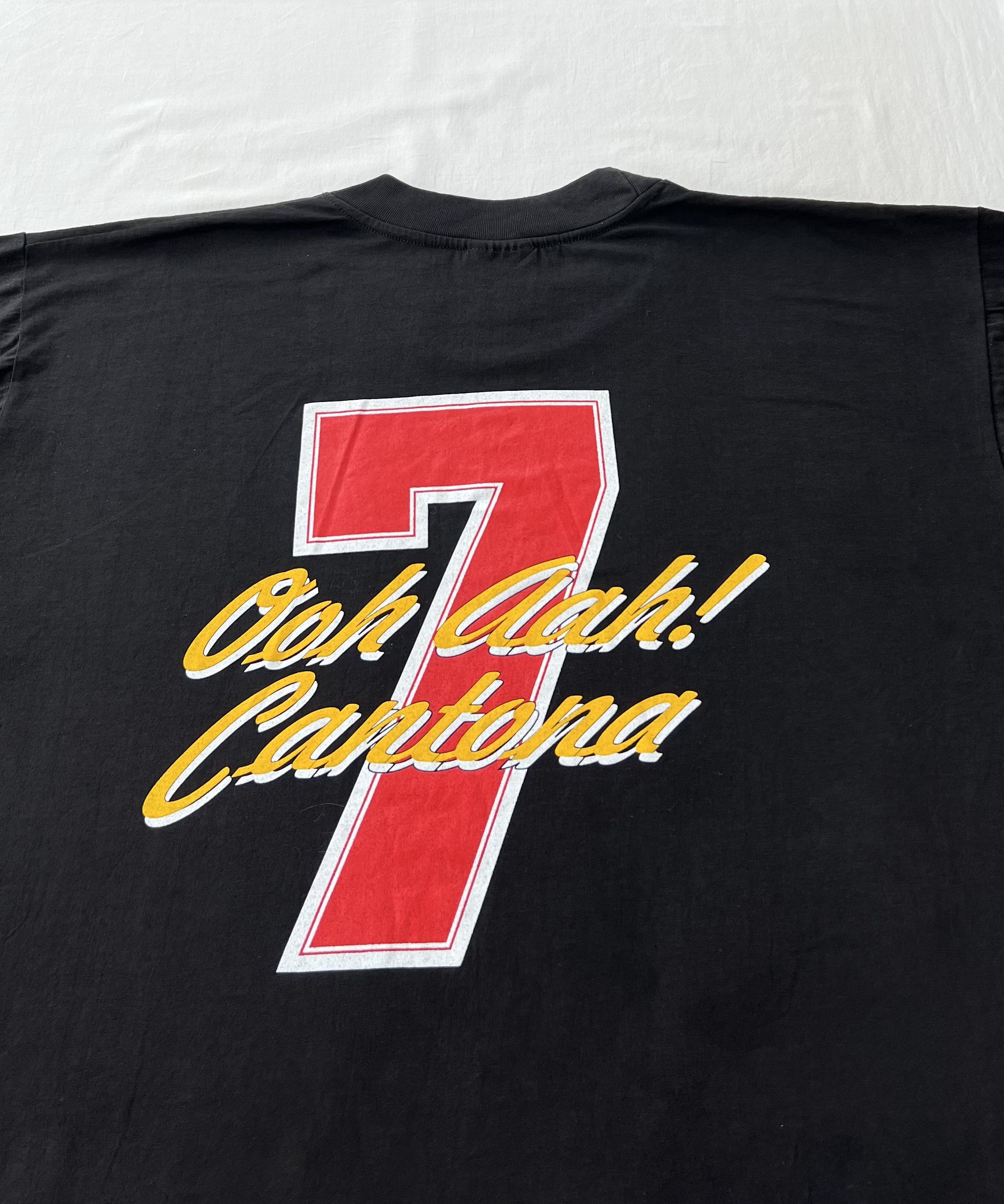 Vintage Vintage 90s Manchester United Eric Cantona #7 Black T-shirt Size US L / EU 52-54 / 3 - 10 Thumbnail