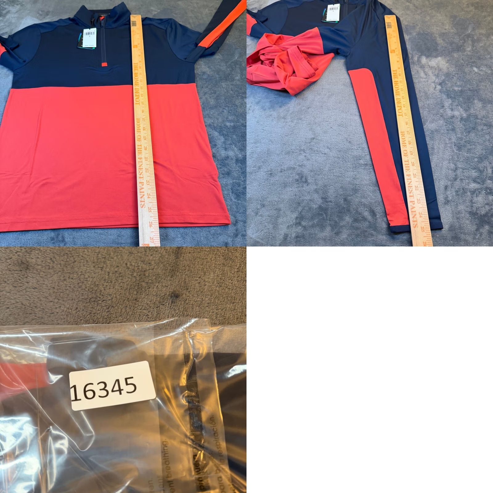RLX Ralph Lauren RLX Ralph Lauren Golf 1/4 Zip Pullover Shirt Navy Red Wicking Mens Small NWT Size US S / EU 44-46 / 1 - 8 Thumbnail