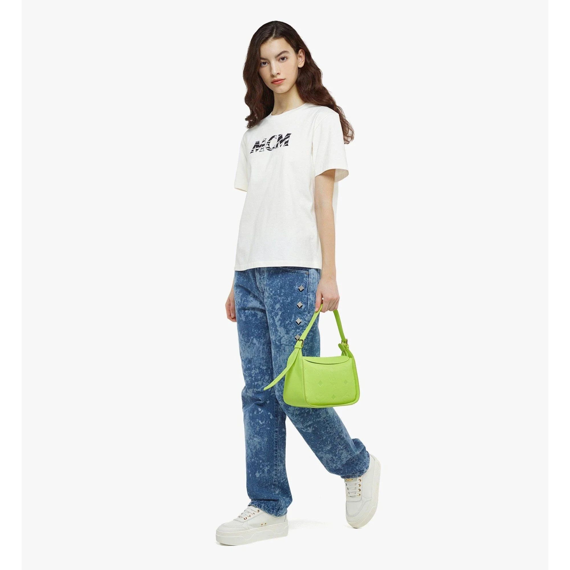 MCM o1mt1gz1224 Size: OS / Hobo Bag in Acid Green Size ONE SIZE - 6 Thumbnail
