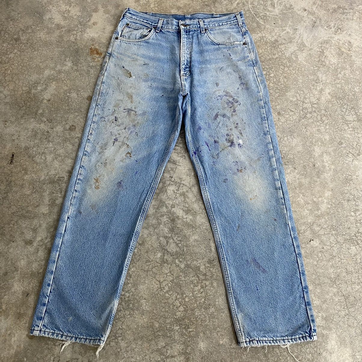 Carhartt VTG Carhartt Blanket Lined Relaxed Dirty Denim Jeans Size US 34 / EU 50 - 3 Thumbnail