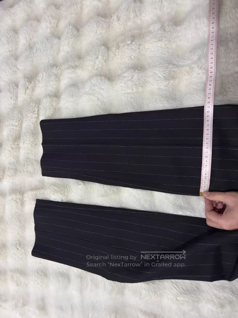 Saint Laurent Paris Saint Laurent Paris Striped Wool Trousers Size US 30 / EU 46 - 9 Thumbnail