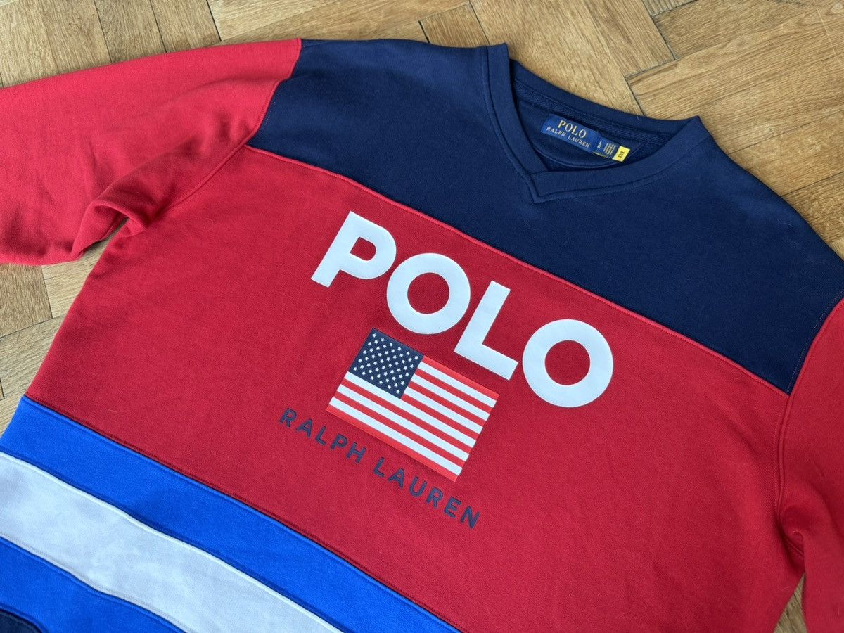 Polo Ralph Lauren Polo Ralph Lauren Color Block Flag Print Crewneck L Size US L / EU 52-54 / 3 - 3 Thumbnail