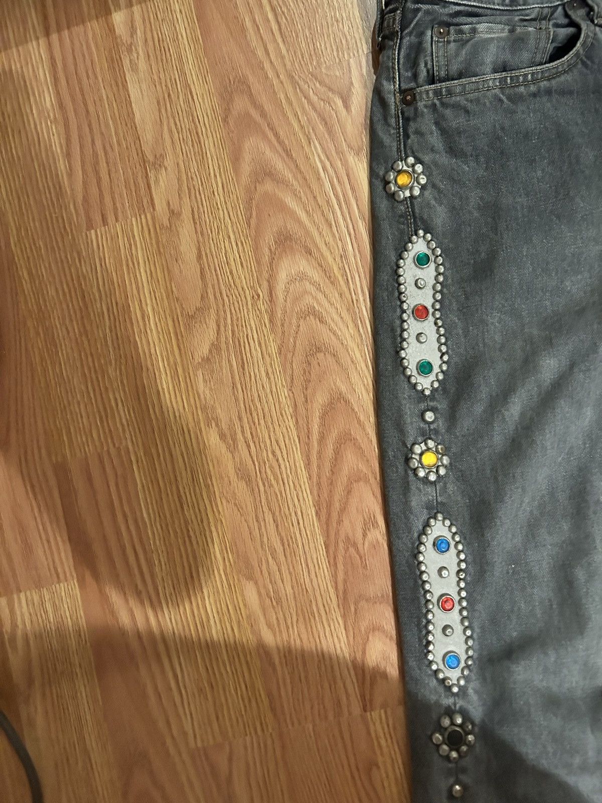 Kapital 14oz BLK Denim 5P MONKEY CISCO (STUDS) Size US 32 / EU 48 - 5 Thumbnail