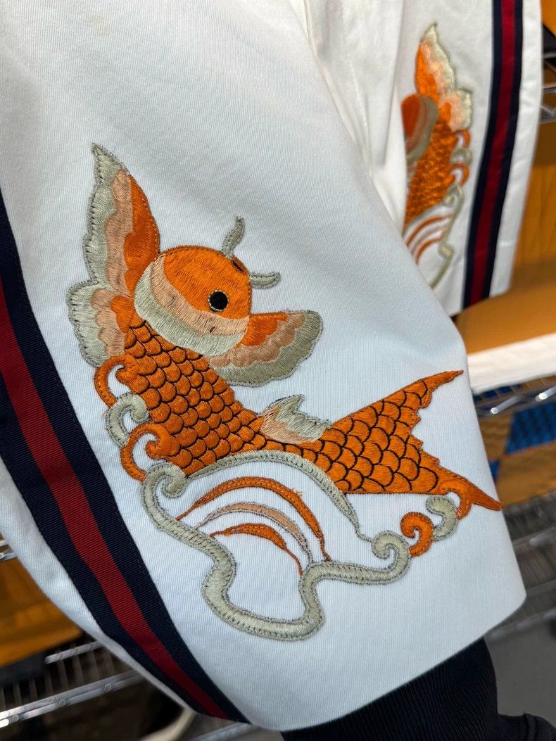 Gucci Gucci Koi Good Luck Embroidered White Shorts Size US 32 / EU 48 - 3 Thumbnail