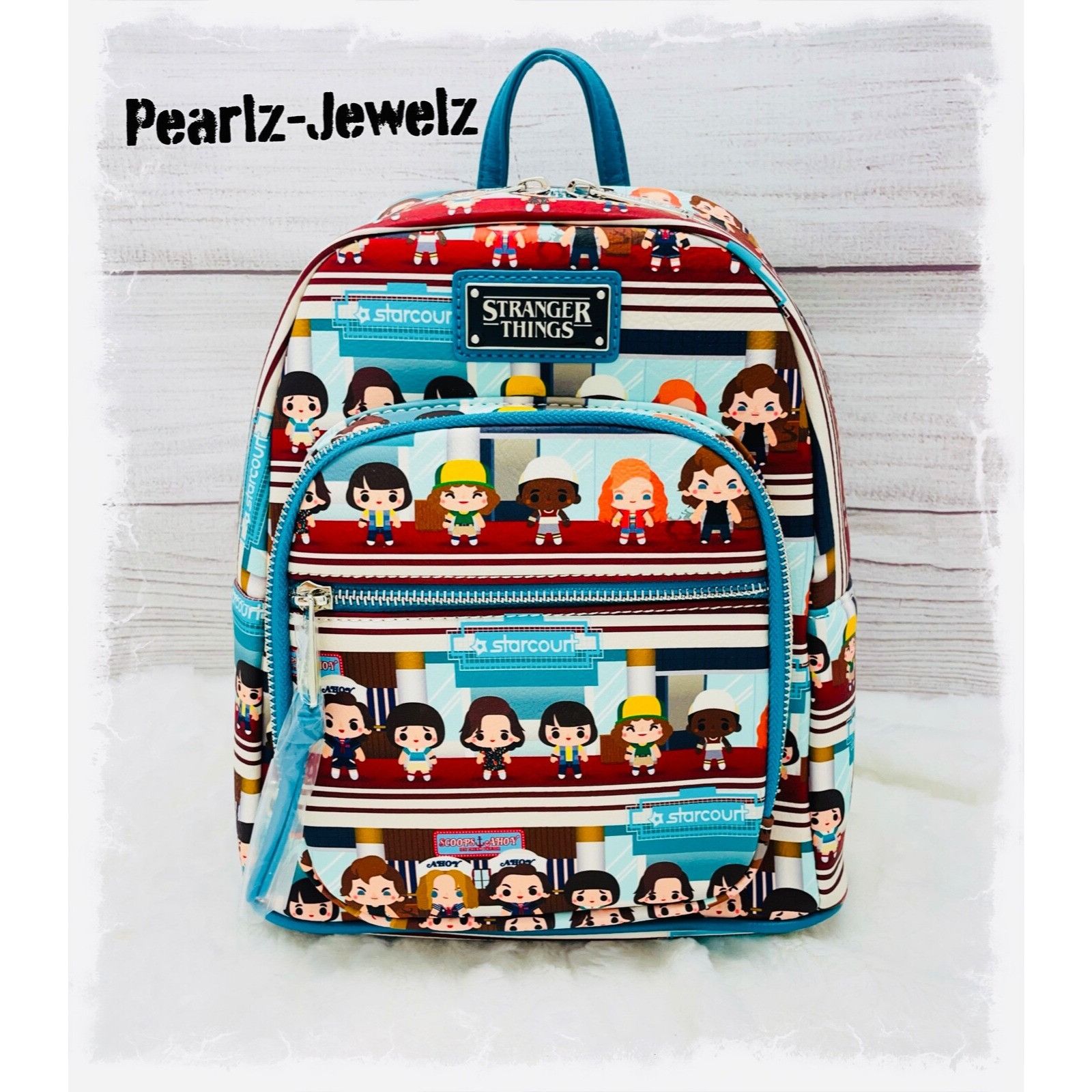 Disney Loungefly Stranger Things Starcourt Mall Chibi Mini Backpack Size ONE SIZE - 1 Thumbnail