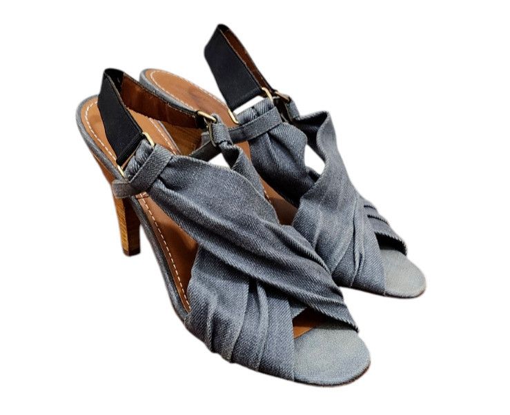 Lanvin Lanvin Jean And Wooden High Heels Size EU 40/ US 9.5 Size US 9.5 / IT 39.5 - 5 Thumbnail