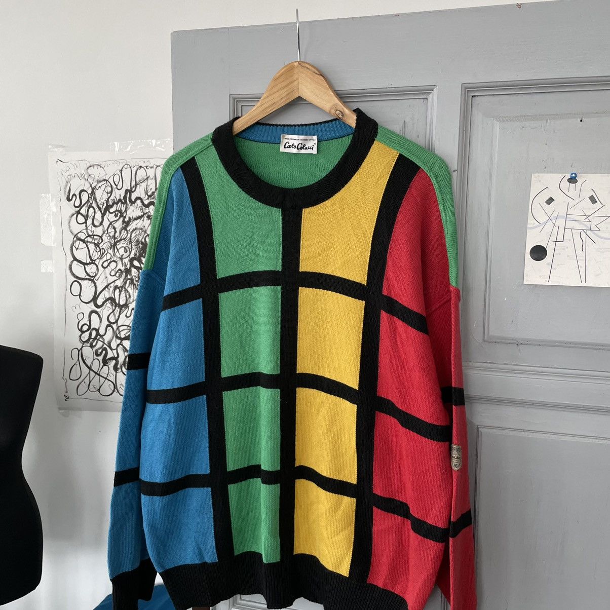 Carlo Colucci × Vintage Vintage Carlo Colucci sweatshirt jumper y2k Size US L / EU 52-54 / 3 - 4 Thumbnail