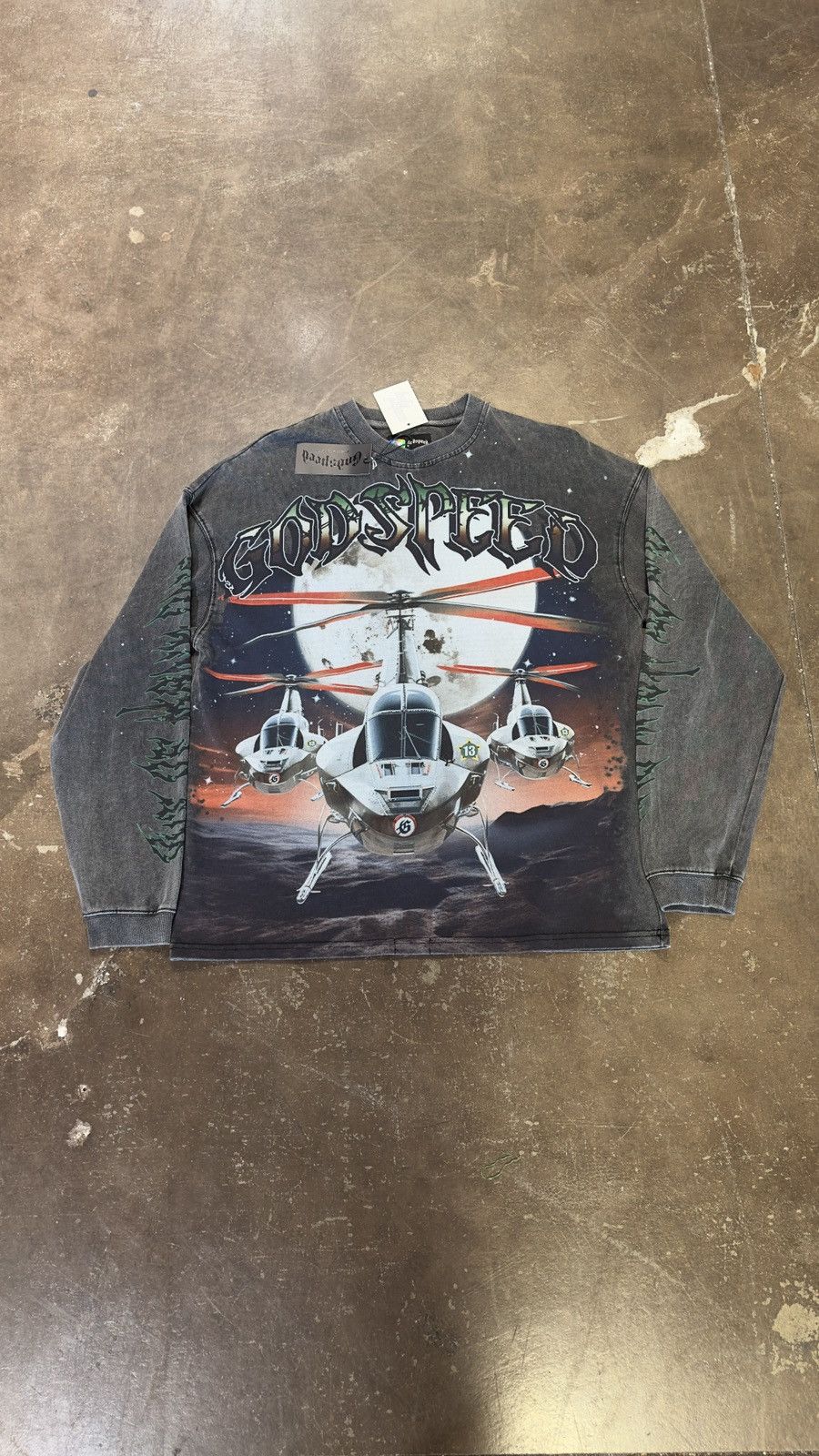 Godspeed Airstrike Long Sleeve Tee size Large Long Sleeve T Shirts