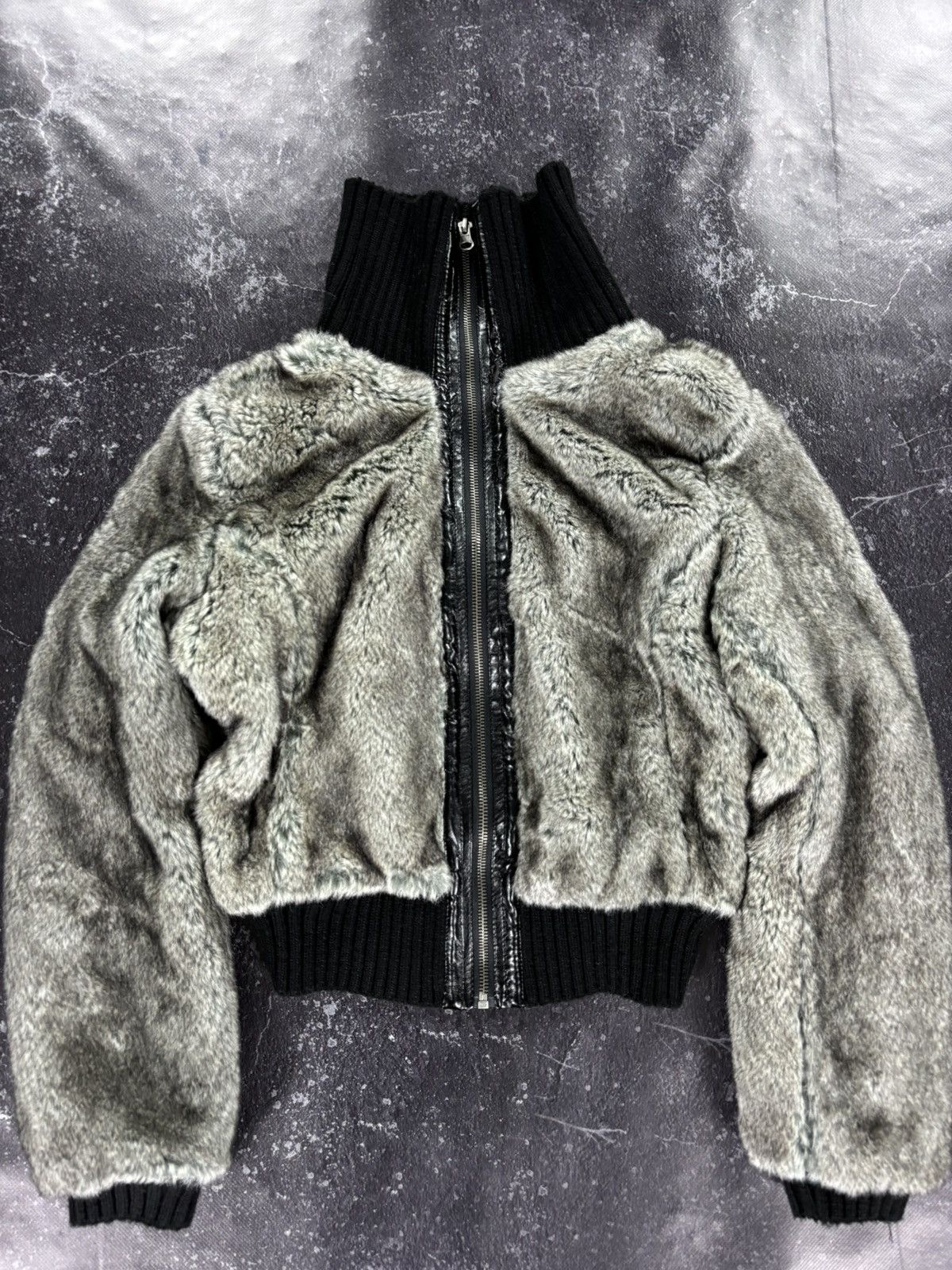 Vintage Cropped Vintage fluffy Faux Fur bomber jacket Size S / US 4 / IT 40 - 4 Thumbnail