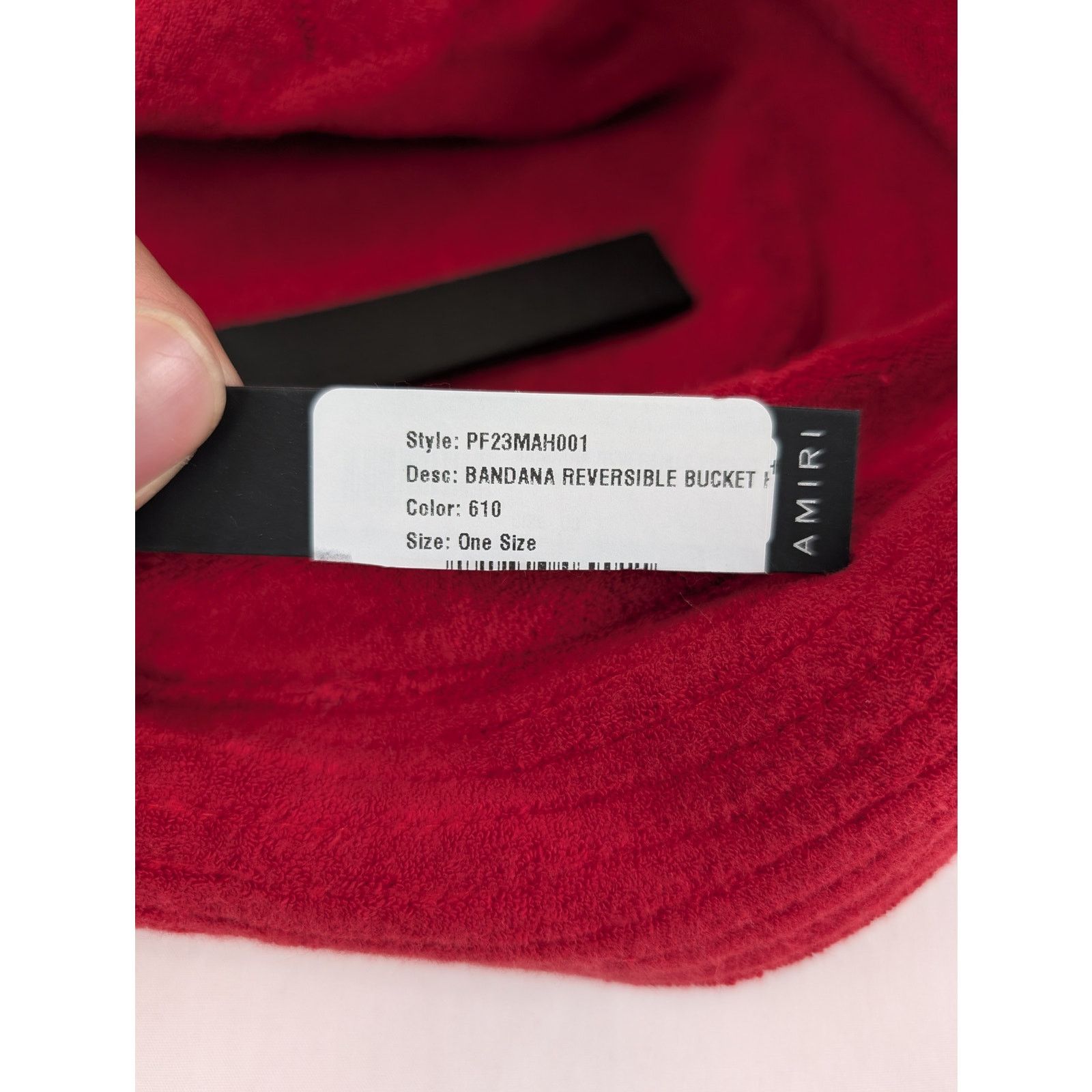 Amiri o1rshd1 Size: OS / Bandana Reversible Bucket Hat / Cap Red Size ONE SIZE - 10 Thumbnail