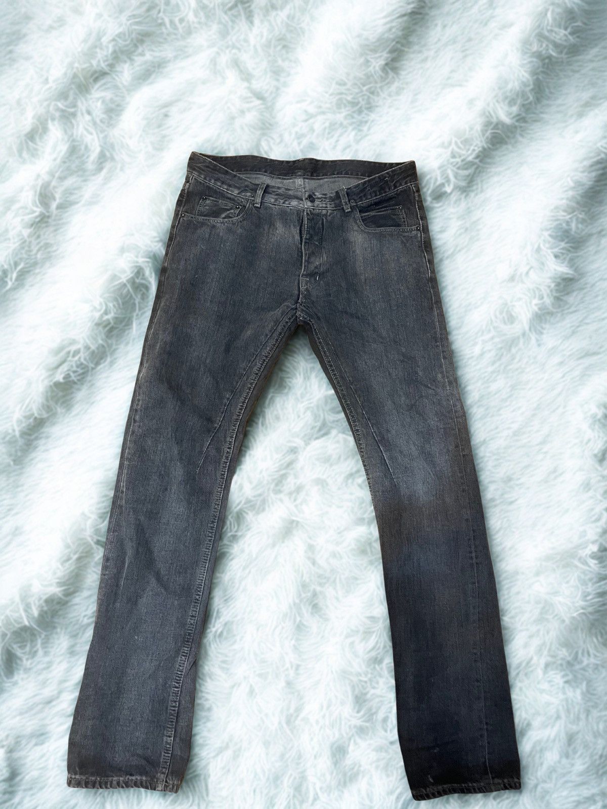 Rick Owens Rick Owens Detroit Cut Dust Denim Size US 33 - 1 Thumbnail