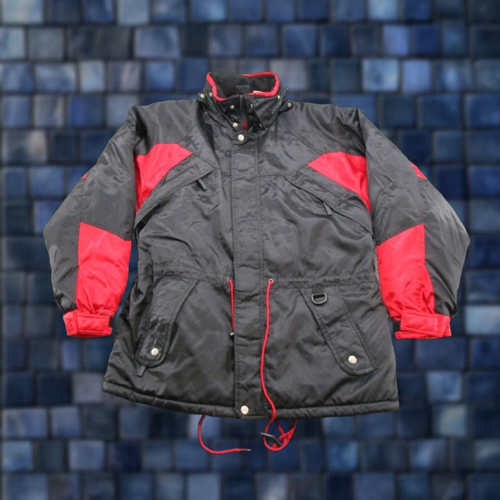 Marlboro VINTAGE Marlboro Logo Cinch Jacket Outdoor 90's Y2K Black L Mens Short Bomber Jacket Read Read Size US L / EU 52-54 / 3 - 1 Thumbnail