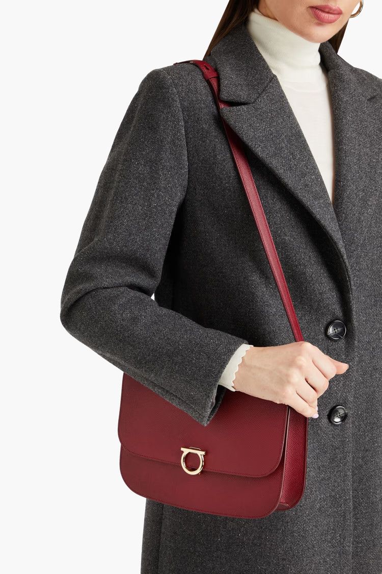 Salvatore Ferragamo o1s1rm1124 Size: OS / Pebbled-Leather Shoulder Bag Size ONE SIZE - 2 Thumbnail