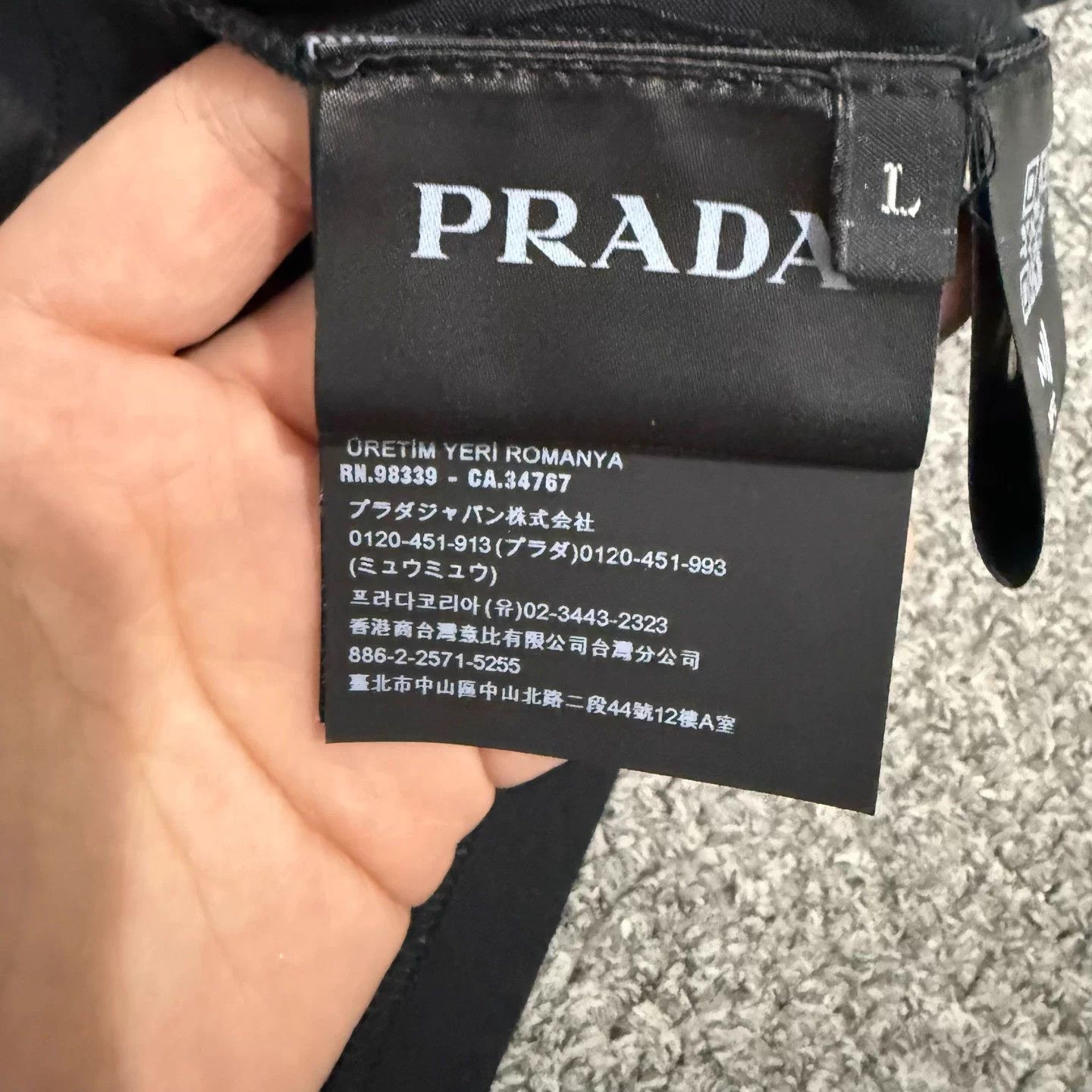 Prada Prada chest logo short sleeve black L unused Size US L / EU 52-54 / 3 - 4 Thumbnail