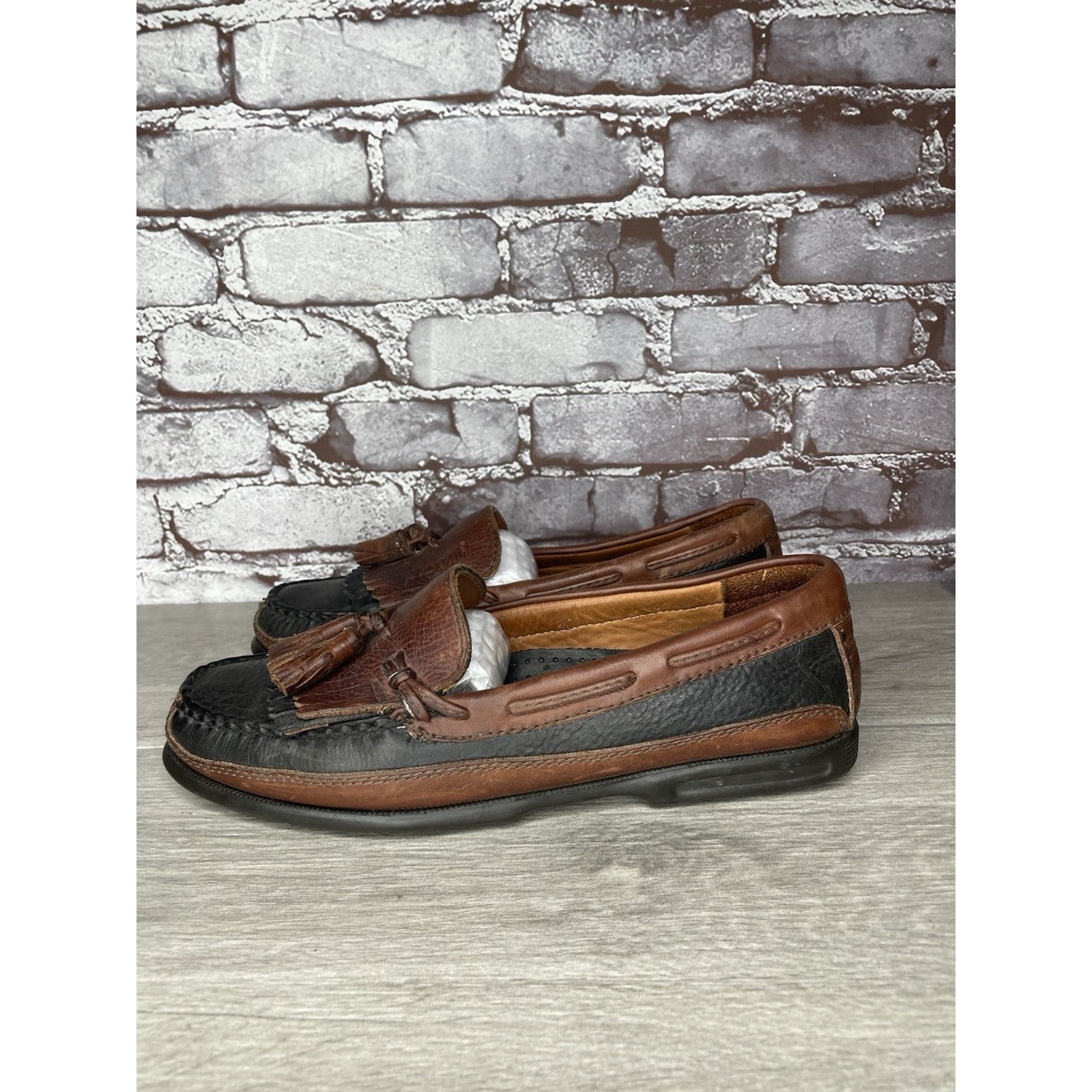 Johnston & Murphy Johnston & Murphy Passport Brown Black Kiltie Tassel Loafer Size US 9 / EU 42 - 19 Thumbnail
