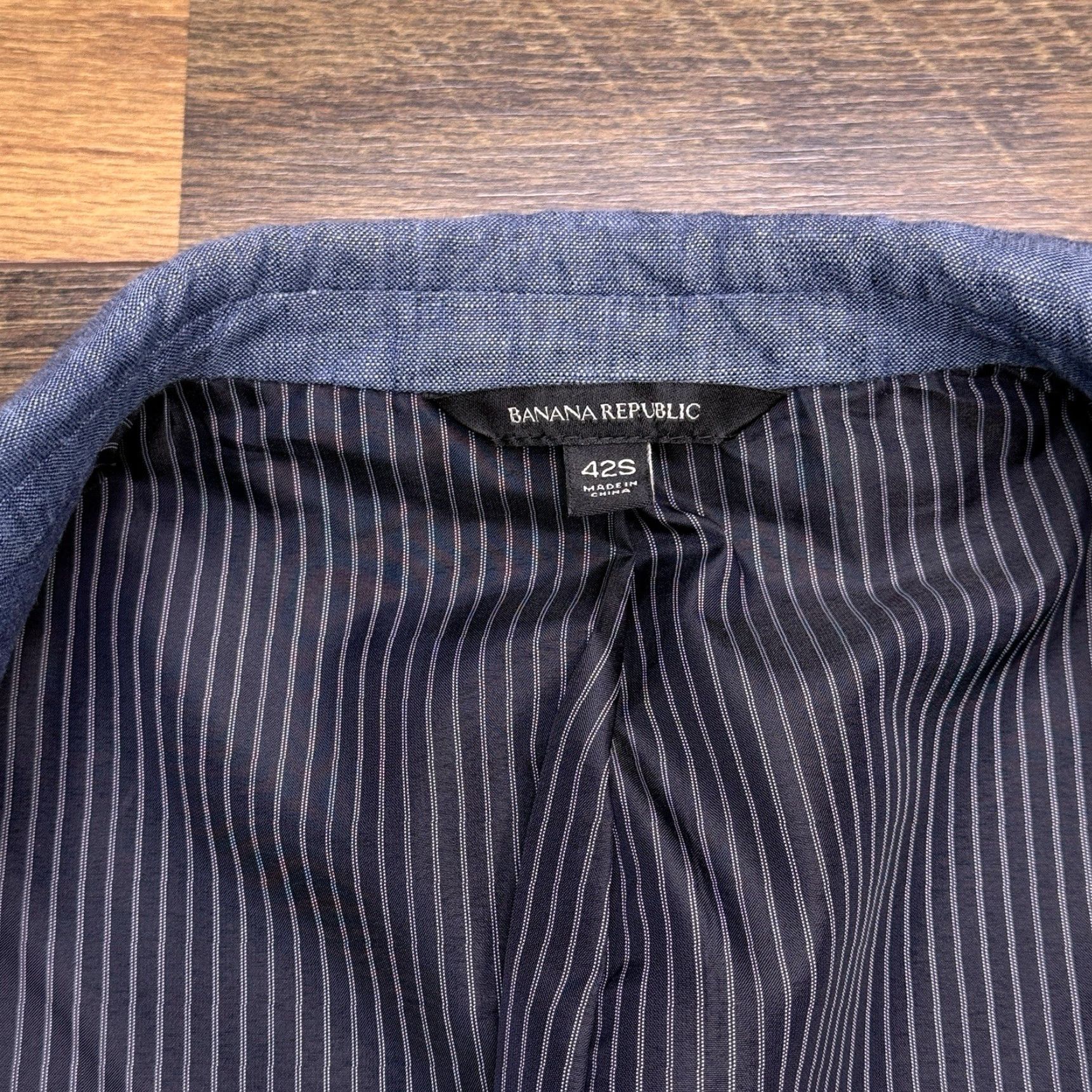 Banana Republic Banana Republic Sport Coat Blazer Jacket Blue Linen Slim 42 Short Mens Size US 42 / EU 58 - 5 Thumbnail