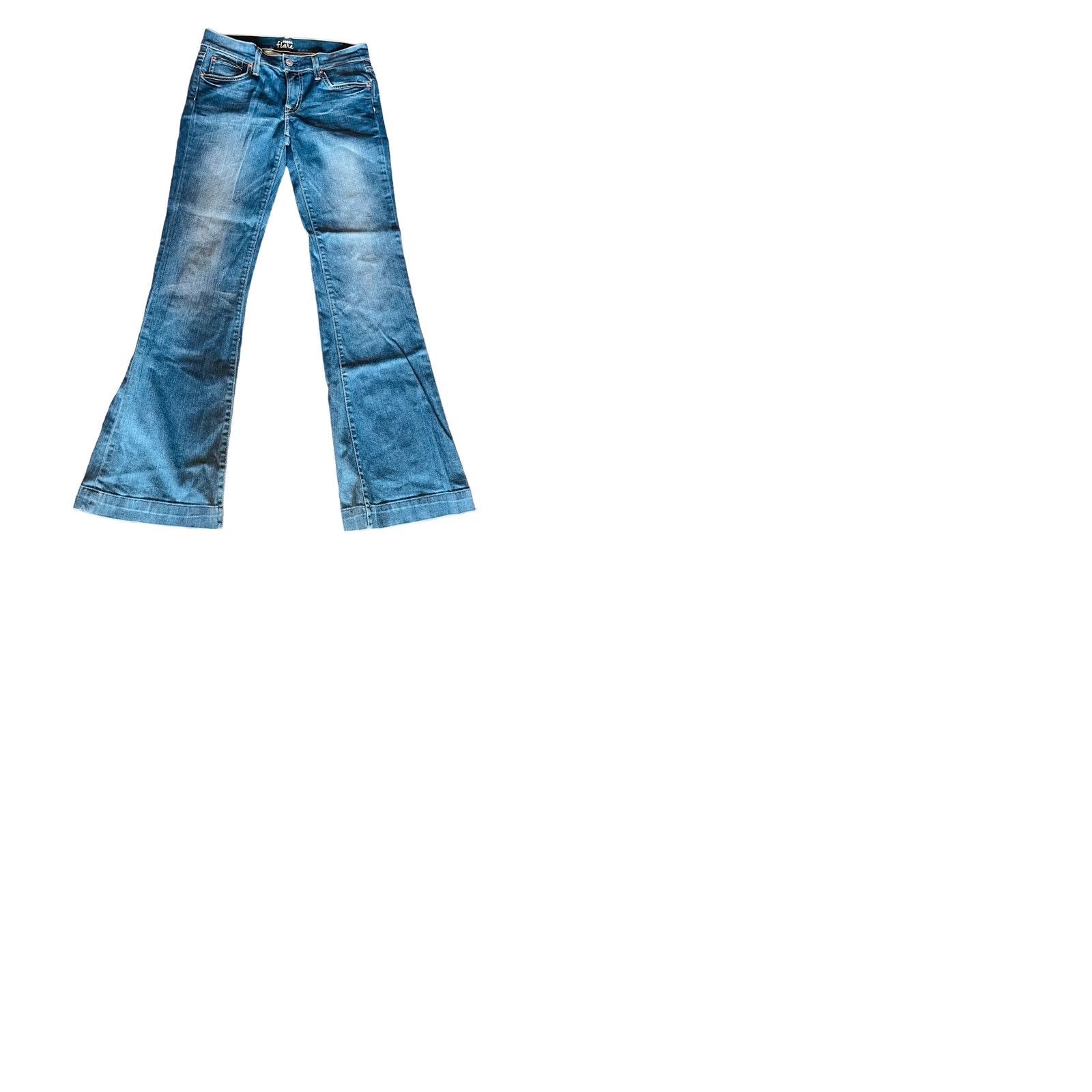Fossil Fossil Flare Jeans Women Blue 27 Denim 5-Pocket Mid Rise Inseam 32 USA Made Size 27" / US 4 / IT 40 - 10 Thumbnail