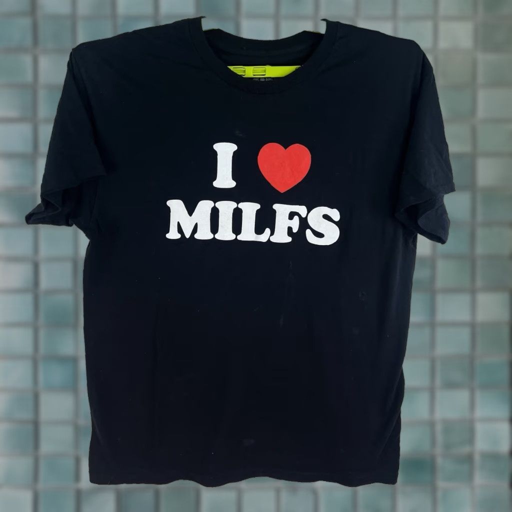 Vintage DANNY DUNCAN Shirt Adult L Black I Love MILF’s Graphic Short Sleeve T-Shirt Mens Size US L / EU 52-54 / 3 - 1 Thumbnail