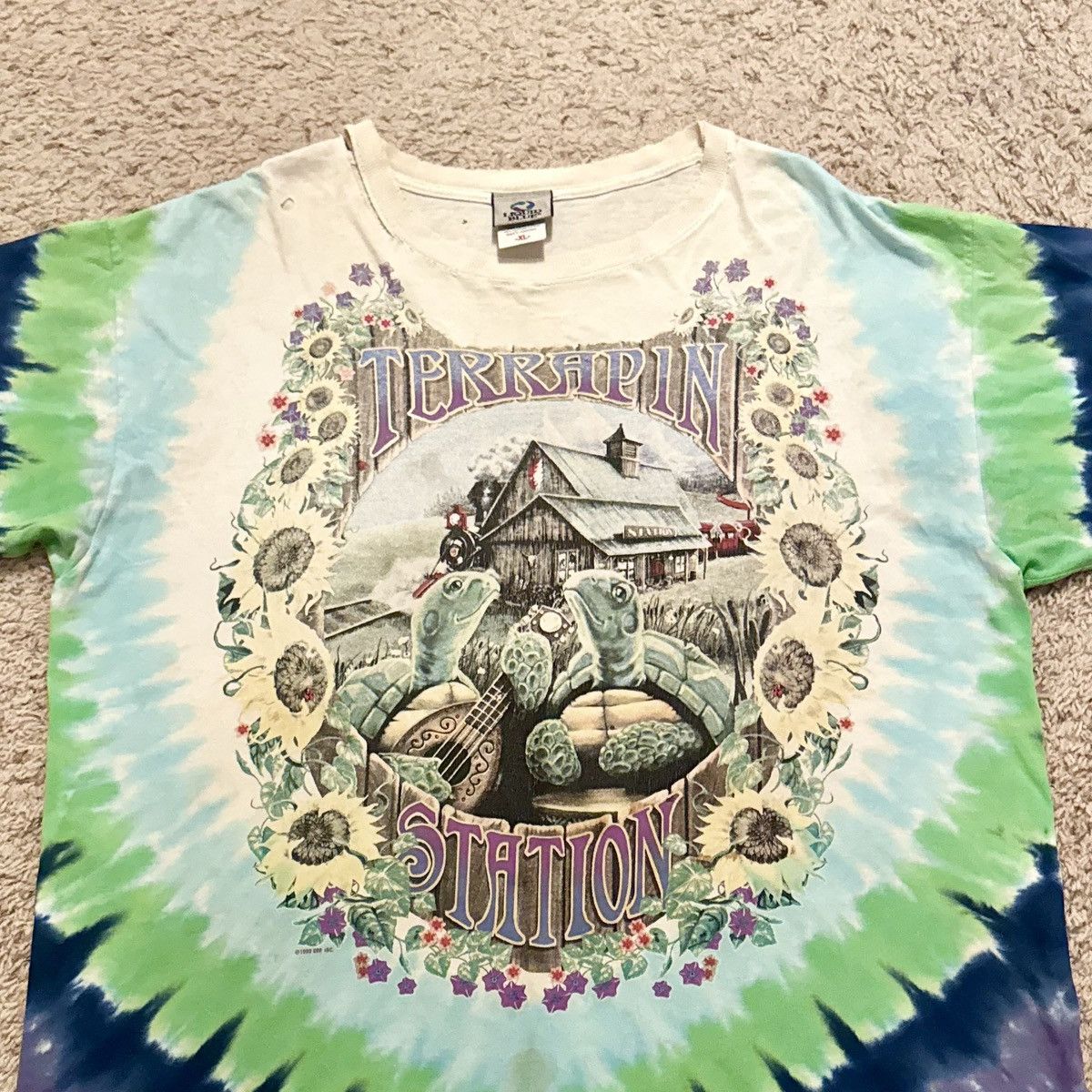 Vintage Vintage 1999 Grateful Dead Terrapin Station Liquid Blue Tee Size US XL / EU 56 / 4 - 3 Thumbnail