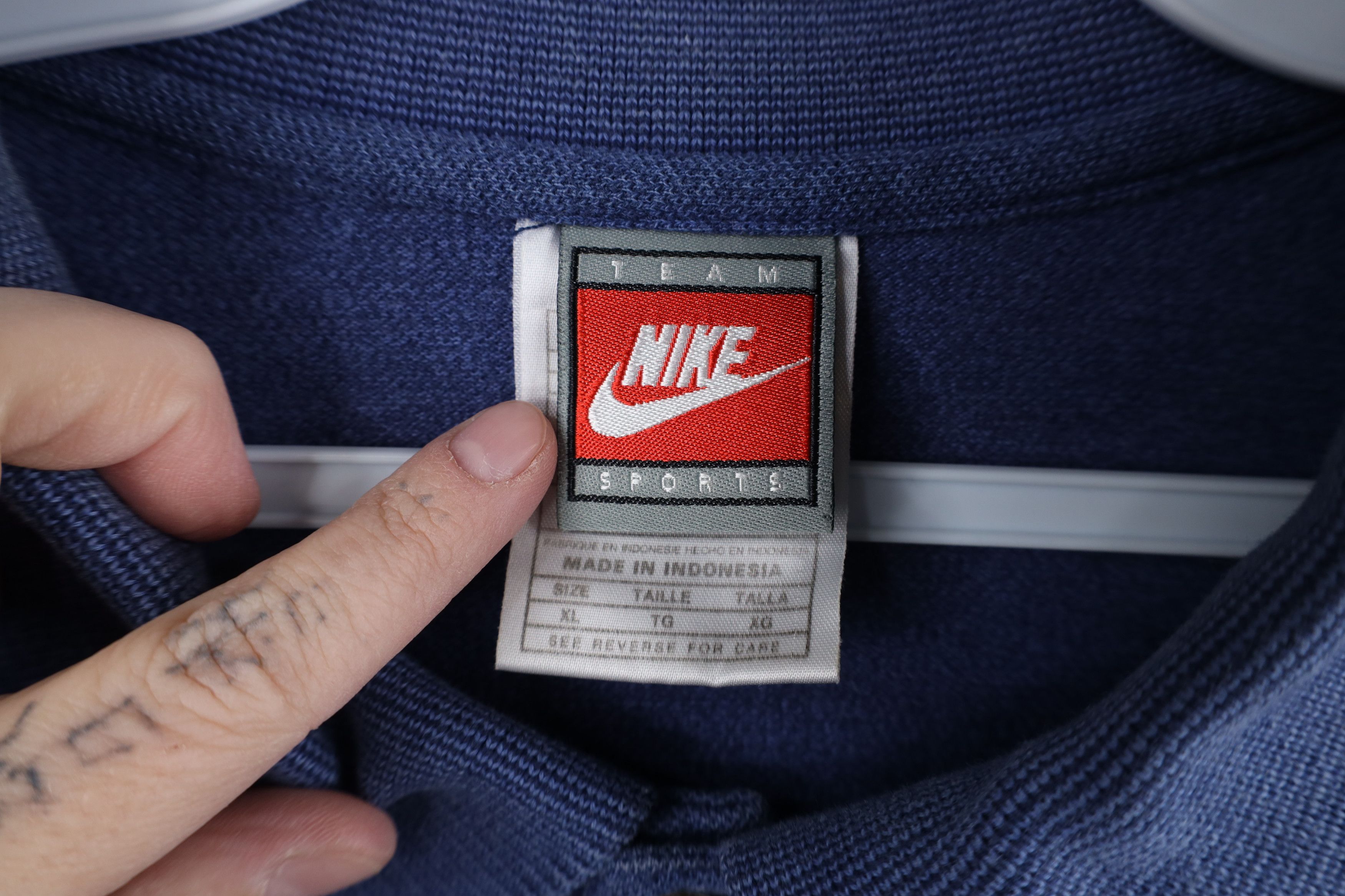 Nike Vintage 90s Nike M University of Michigan Football Polo Blue Size US XL / EU 56 / 4 - 8 Thumbnail