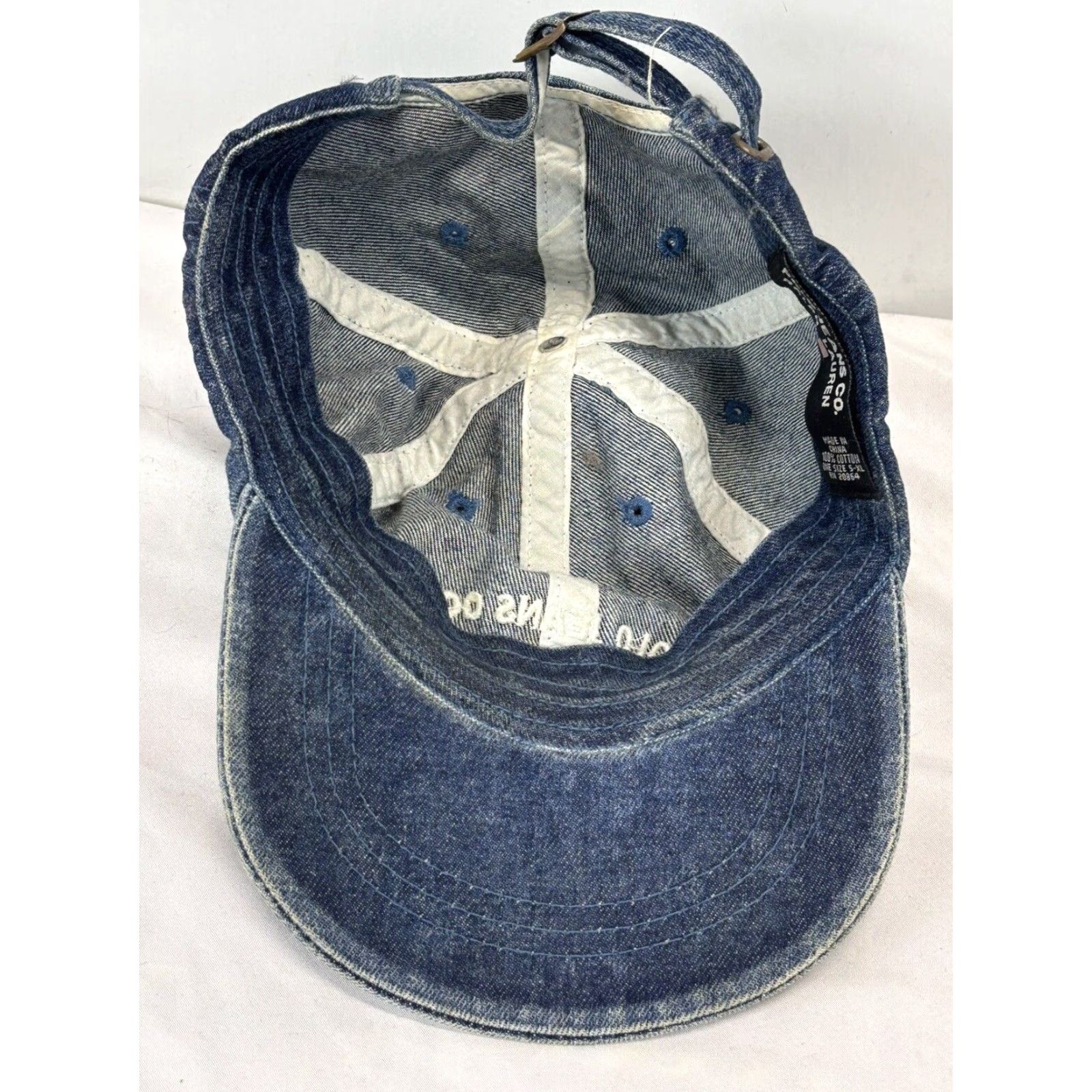 Polo Ralph Lauren VINTAGE Polo Ralph Lauren Denim Baseball Cap Hat Blue Adjustable Mens 90s Size US M / EU 48-50 / 2 - 6 Thumbnail