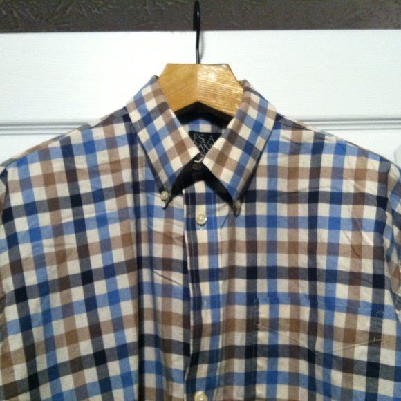 Jos. A. Bank JOS.A.BANK MEN'S 100%COTTON CASUAL SHIRT SIZE: L Size US L / EU 52-54 / 3 - 3 Thumbnail